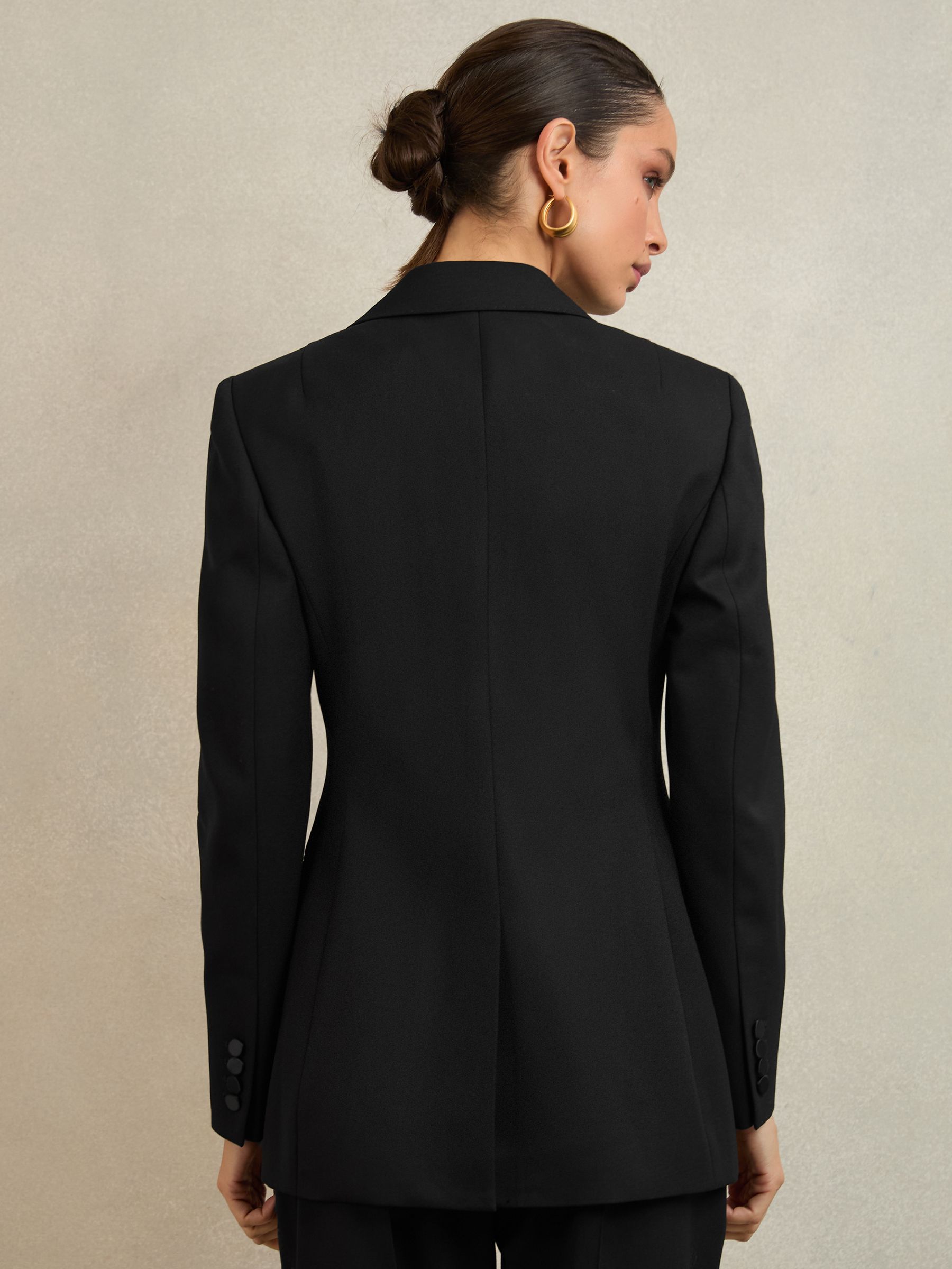 Atelier Single-Breasted Tuxedo Blazer in Black - image 4