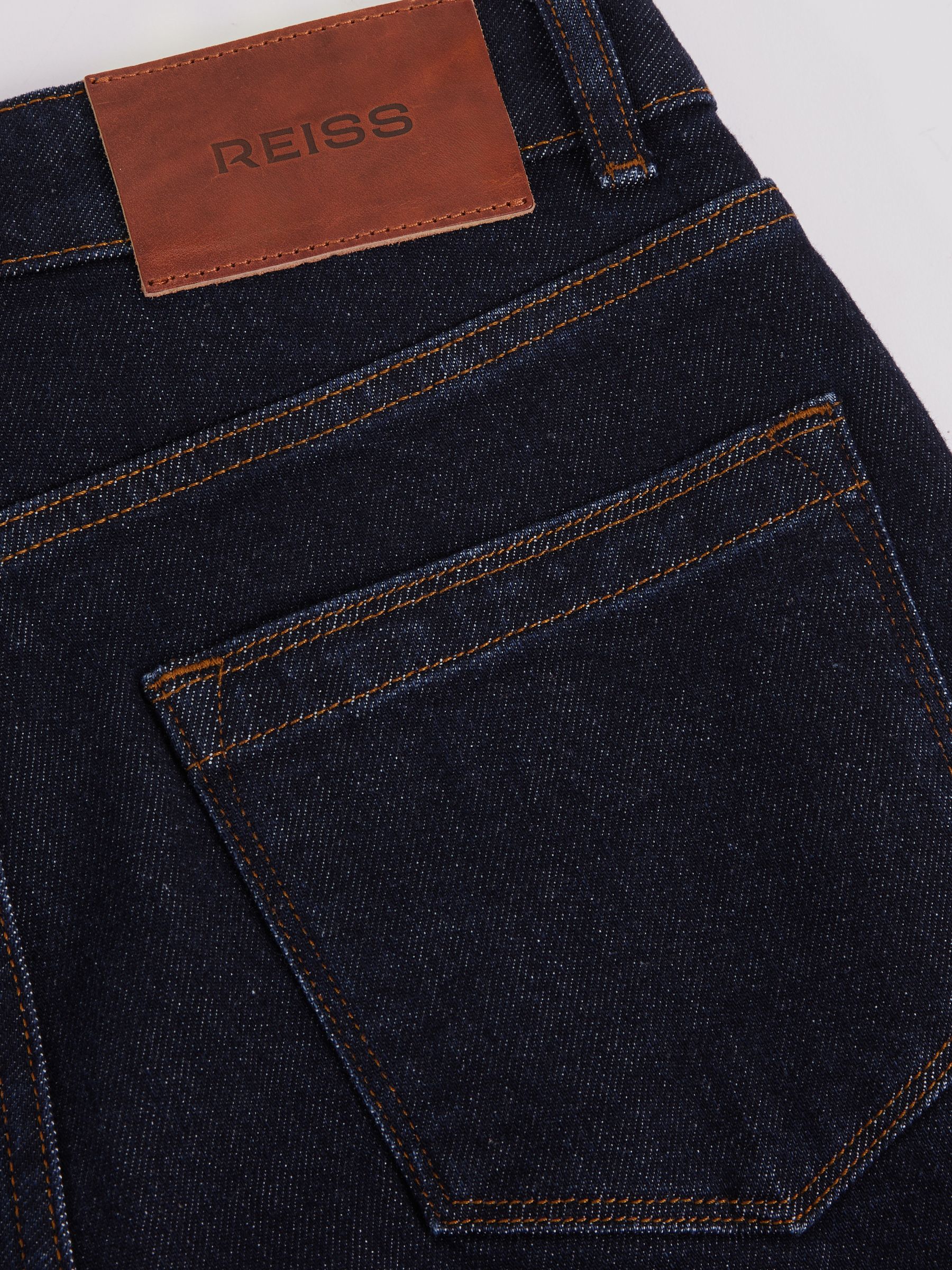 Petite Mid-Rise Straight-Leg Jeans in Dark Blue - image 5