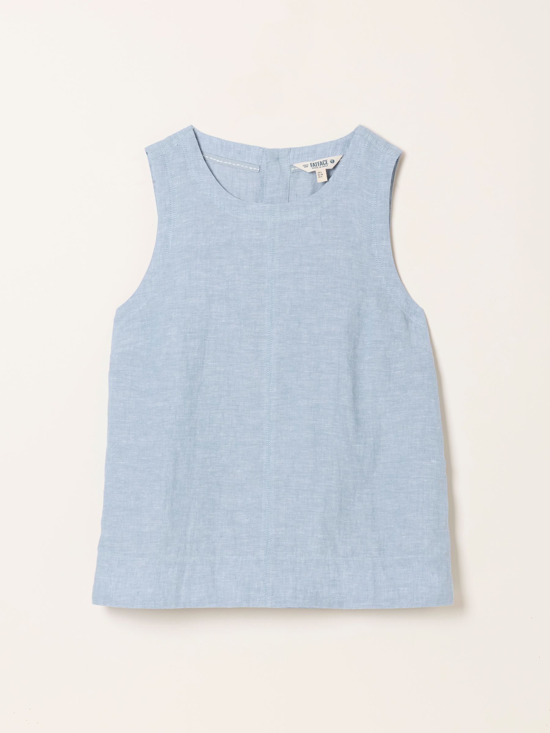 Dara Blue Regular Linen Blouse - Image 6 of 6 Dara Blue Regular Linen Blouse - Image 6 of 6