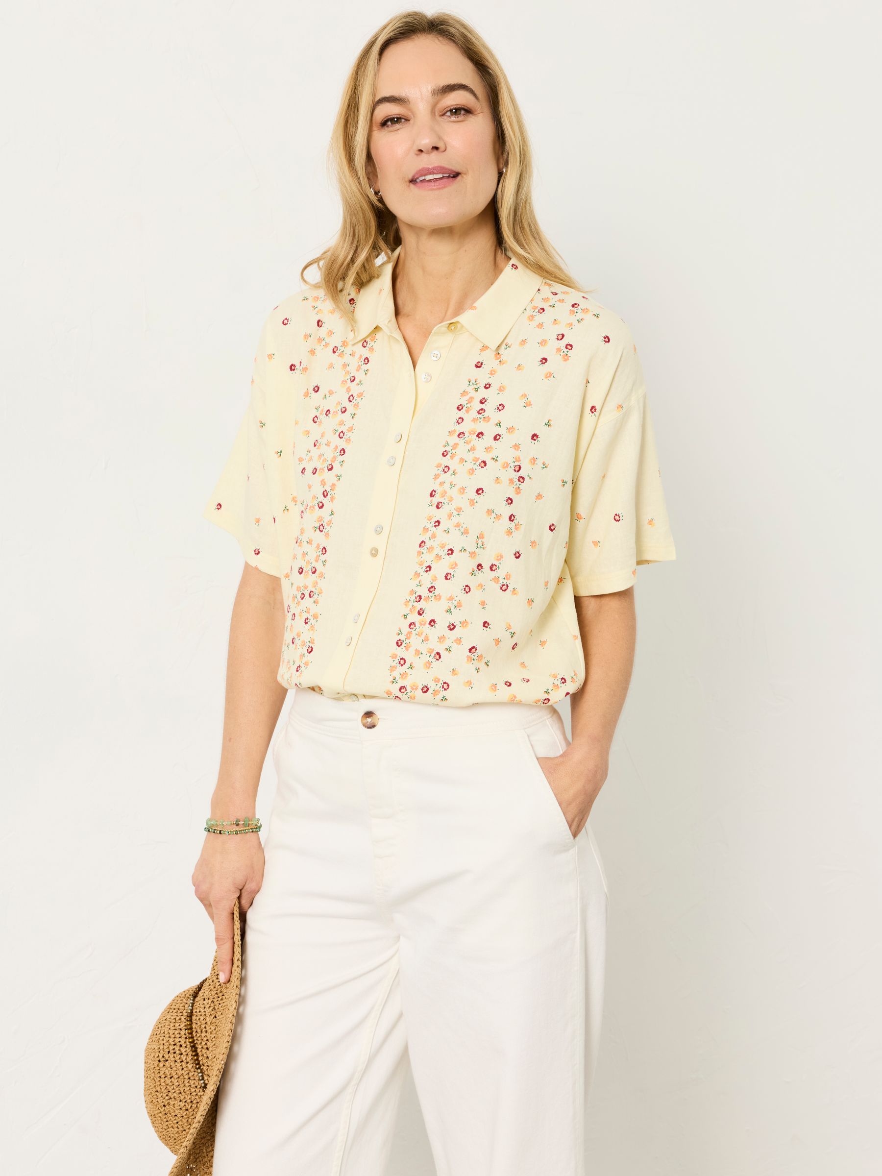 Kara Yellow Ditsy Pop Regular Shirt - Image 1 of 5