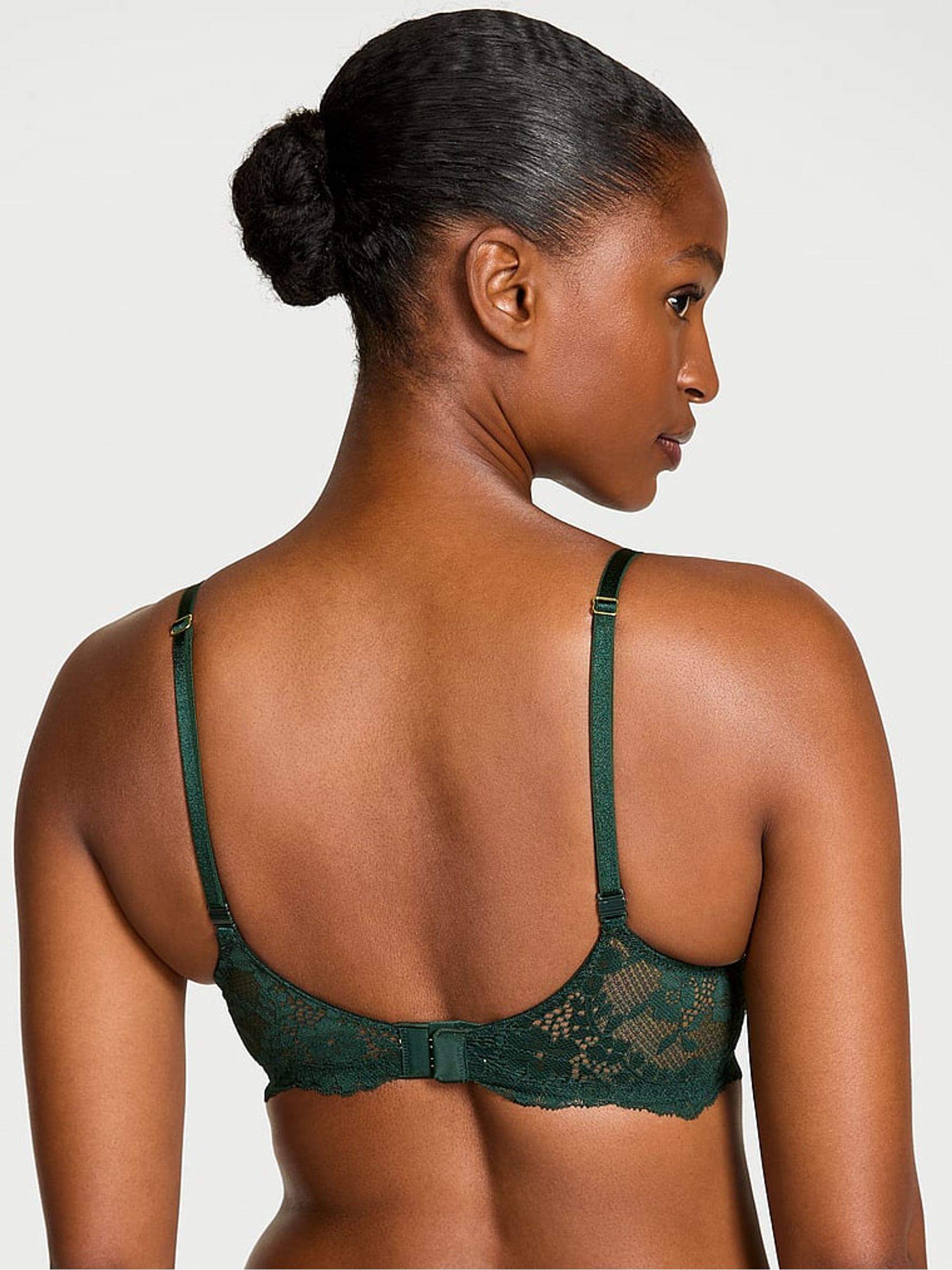 Cilantro Green Unlined Balcony Lace Bra - Image 2 of 3
