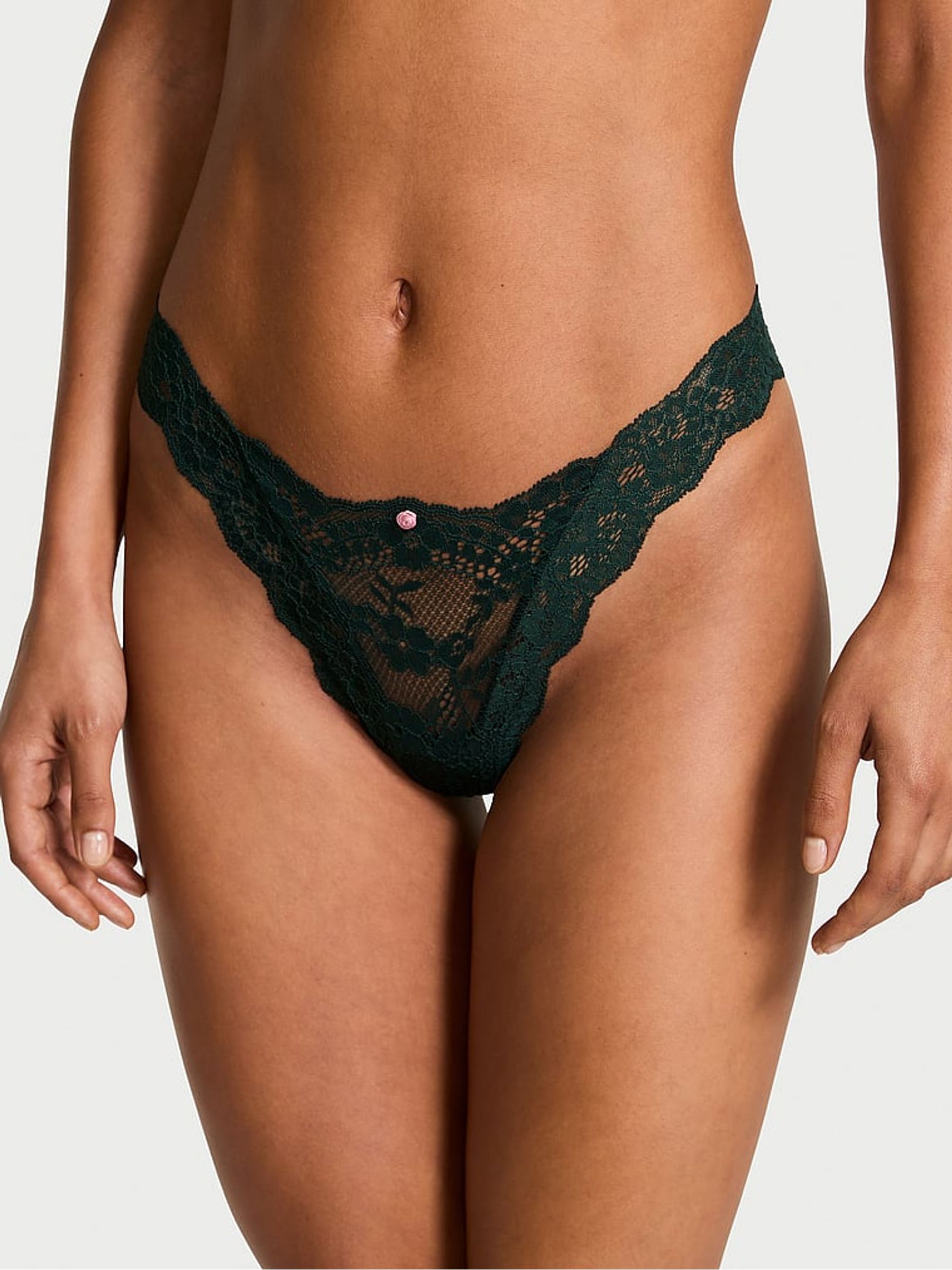 Cilantro Green Brazilian Lace Knickers - Image 1 of 2