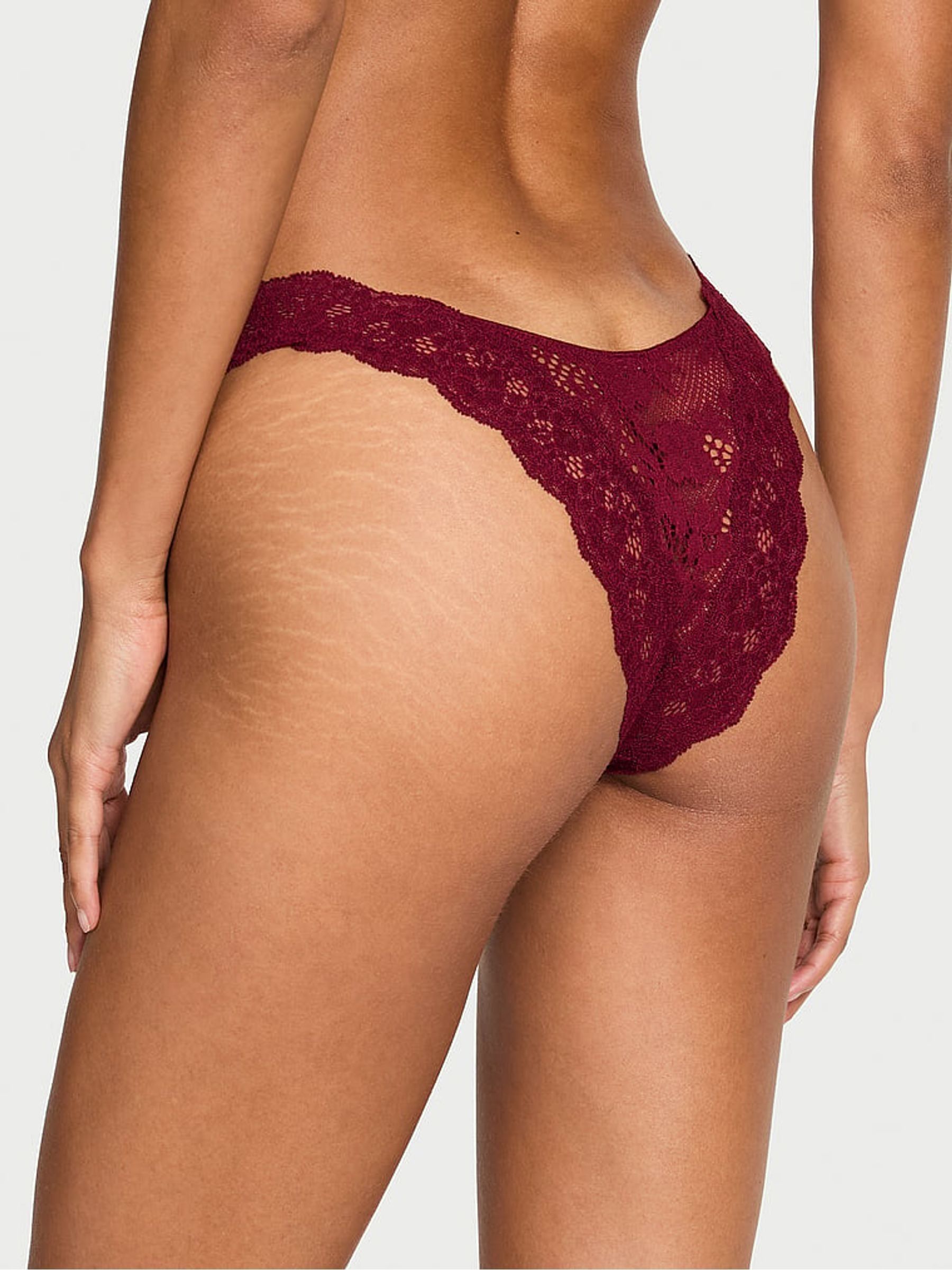 Sangria Red Brazilian Lace Knickers - Image 2 of 2