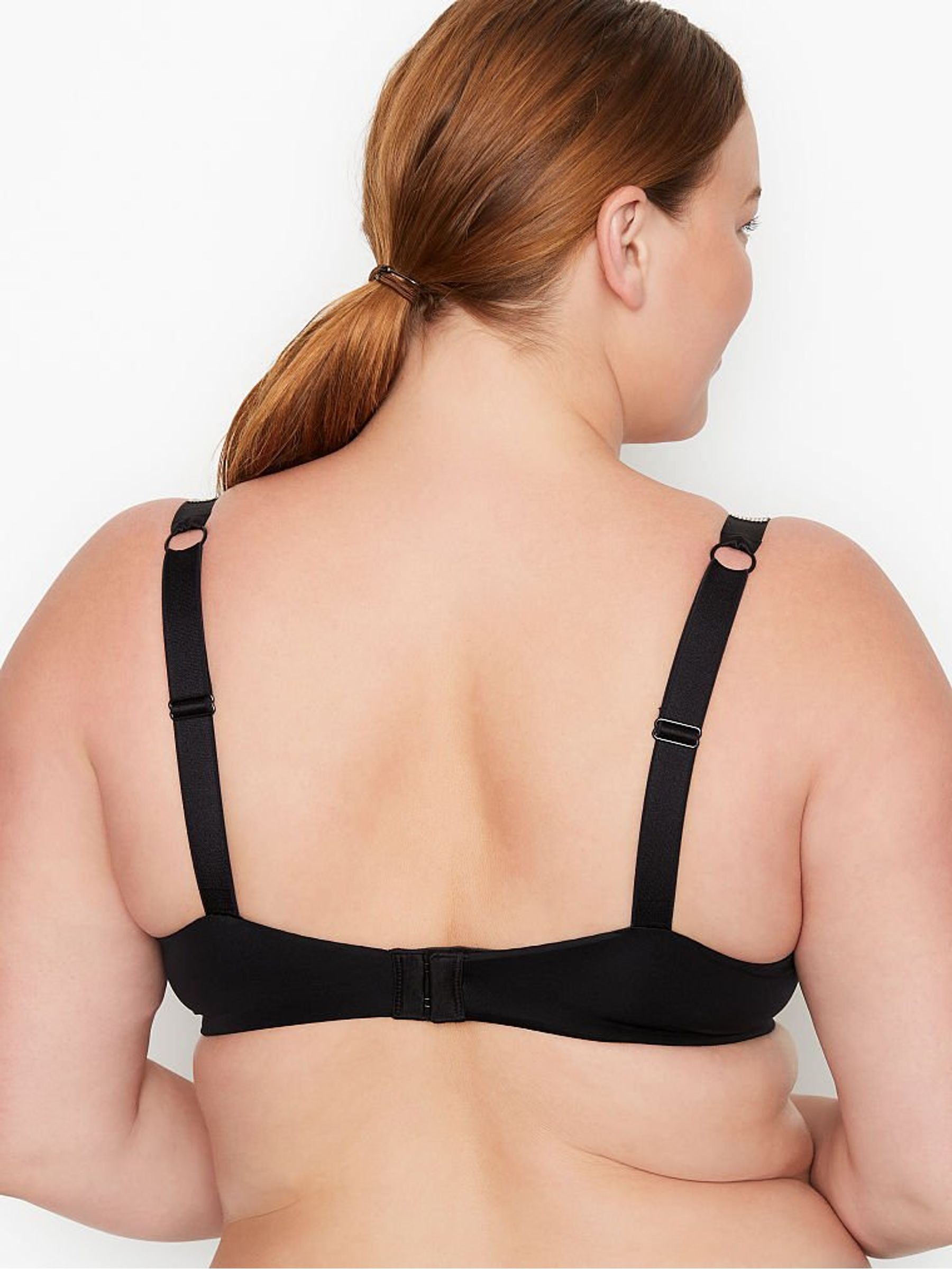 Black Add 2 Cups Push Up Bombshell Shine Strap Bra - Image 2 of 2