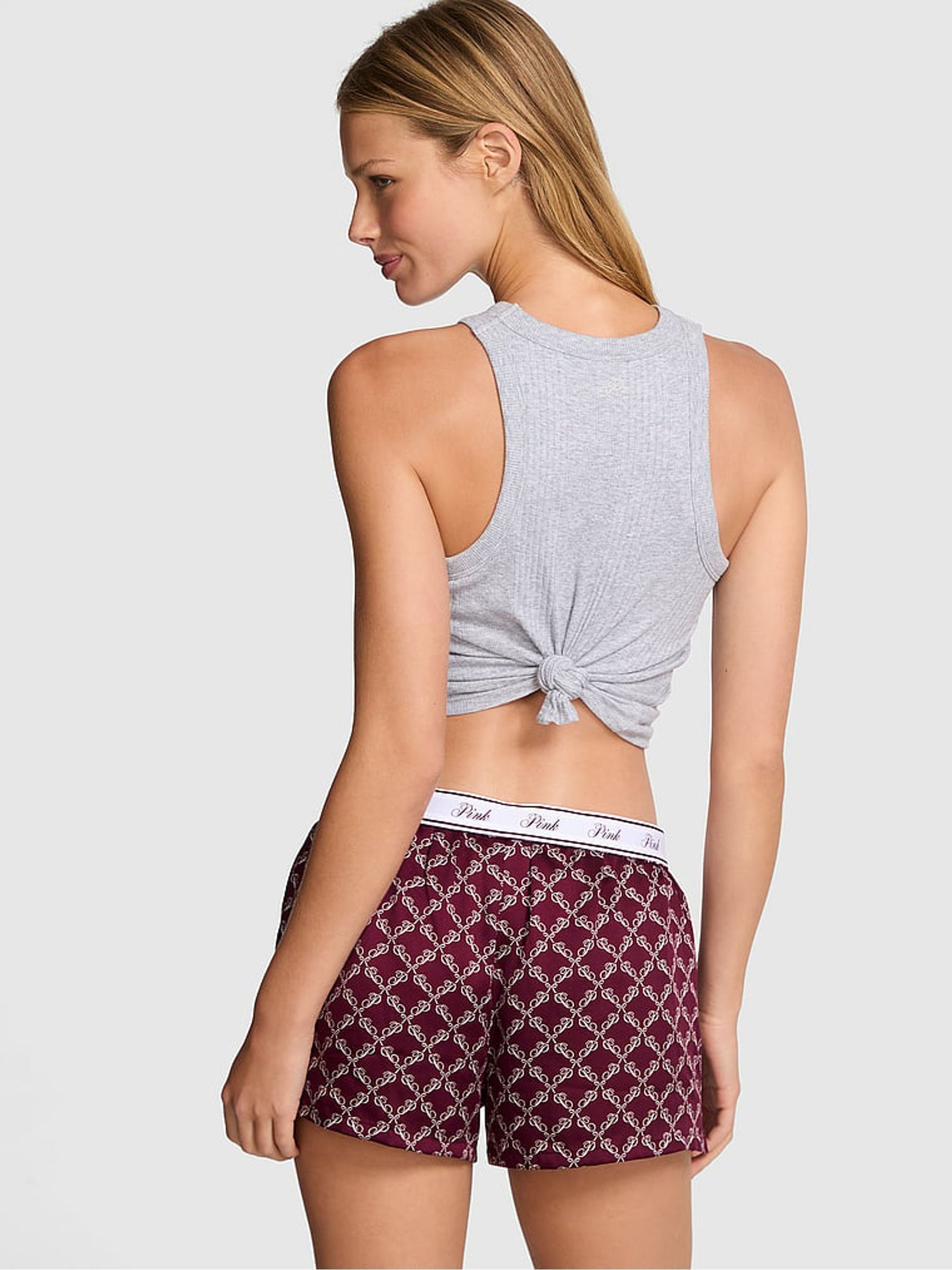 Burgandy Red Logo Print Pyjama Bottoms - Image 2 of 2
