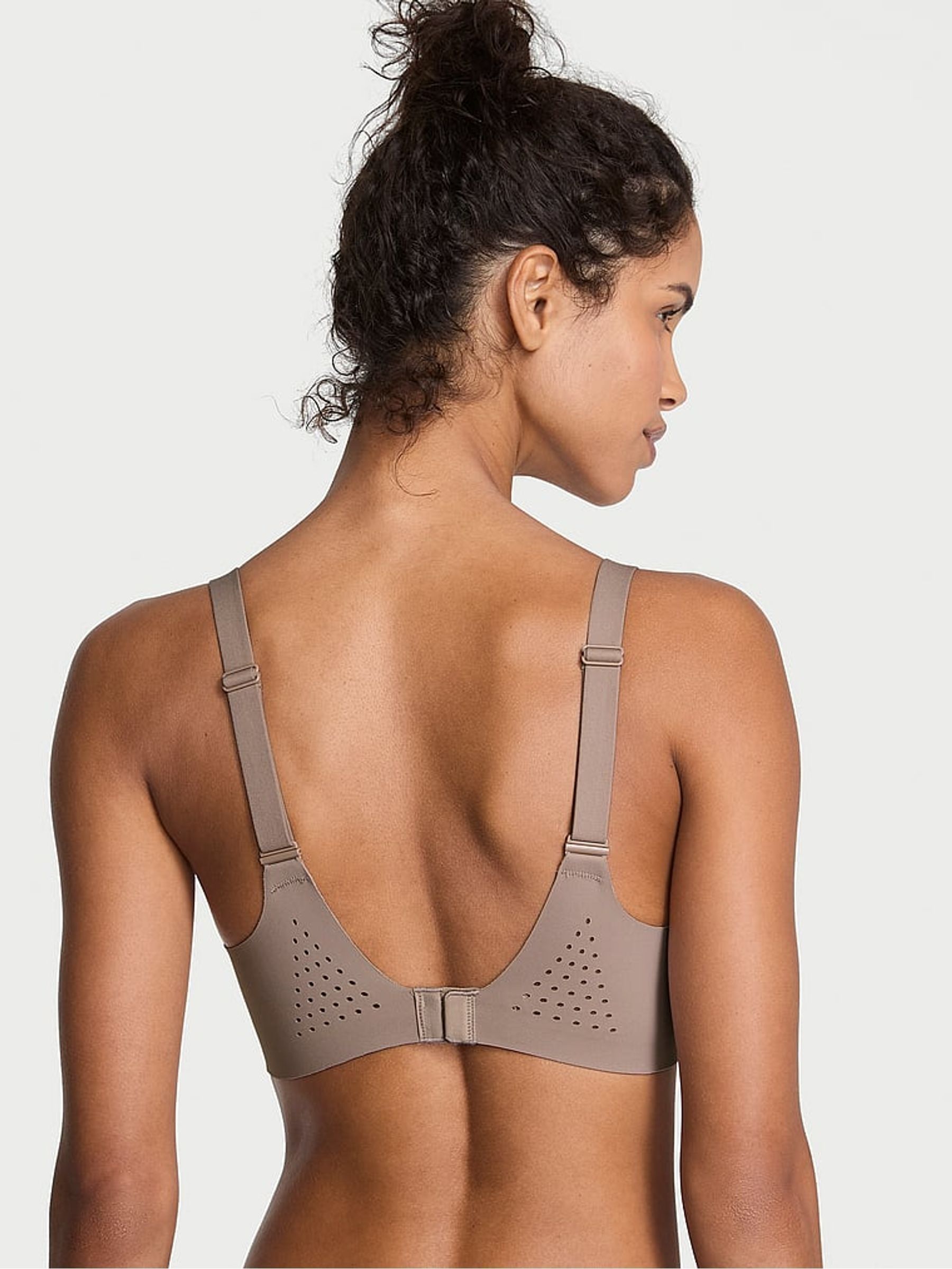 Candlelight Rose Pink Featherweight™ Medium Impact V-Neck Sports Bra - Image 3 of 3