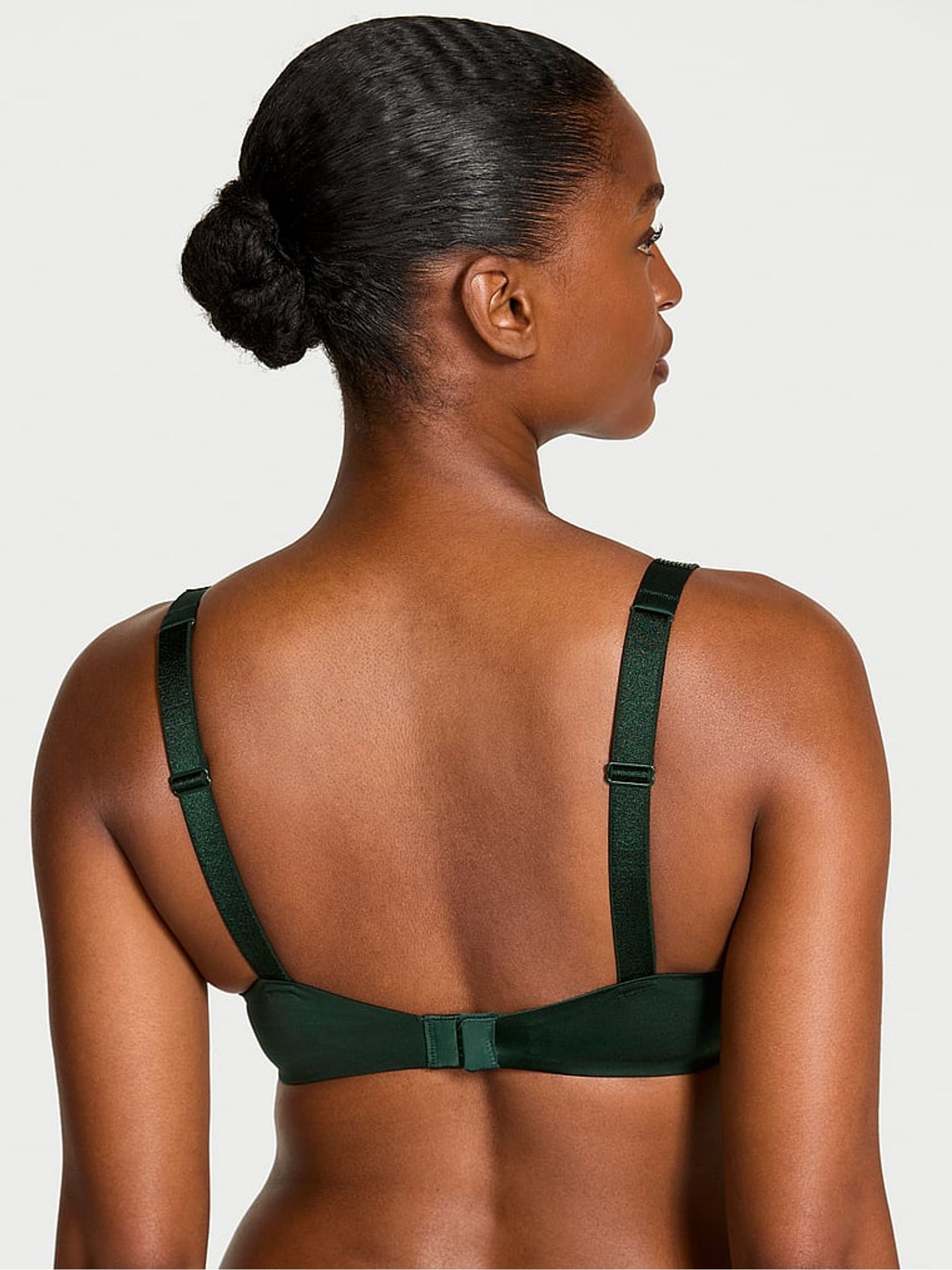 Cilantro Green Push Up Shine Strap Bra - Image 2 of 4 Cilantro Green Push Up Shine Strap Bra - Image 2 of 4