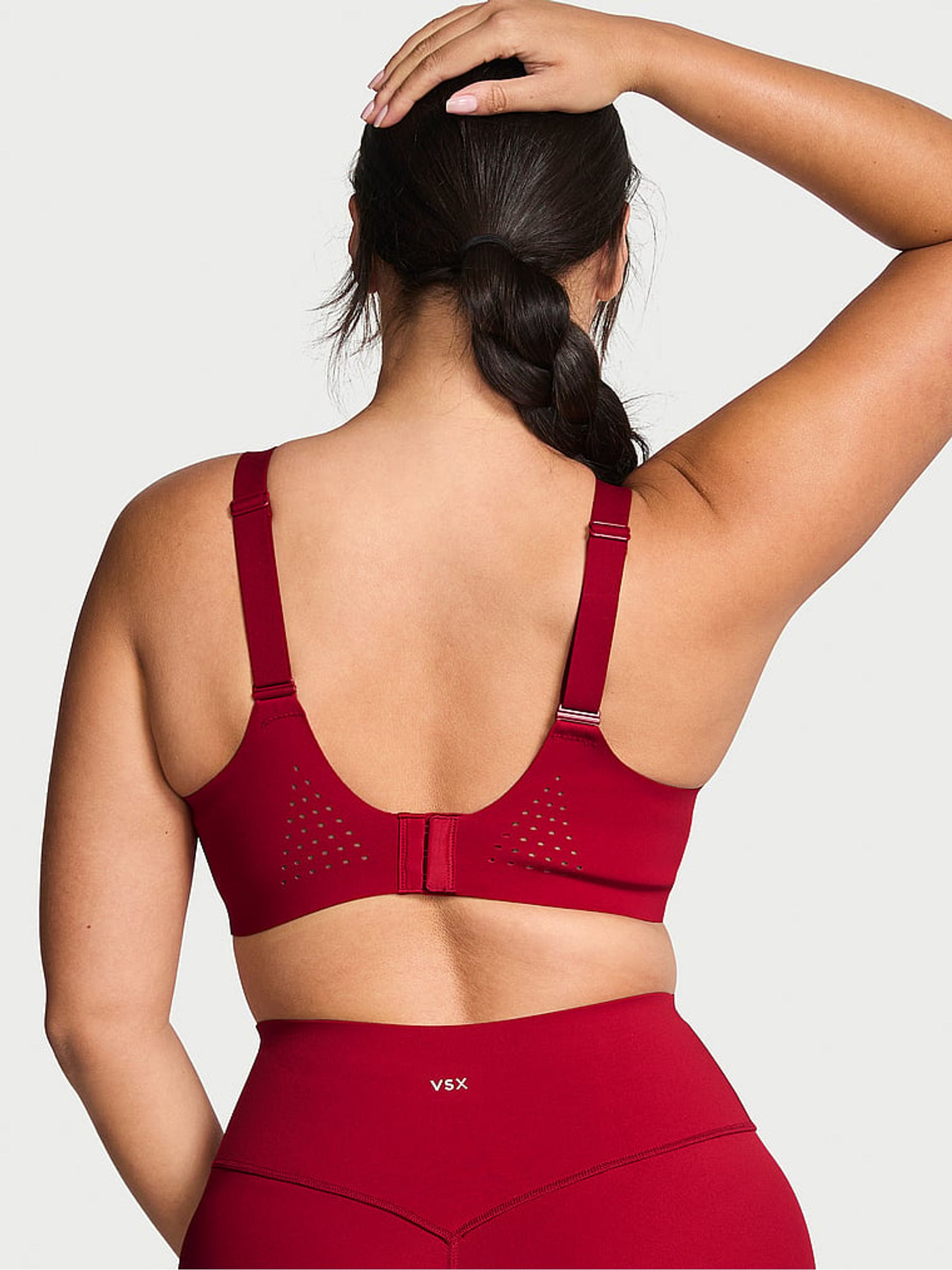 Red Lacquer Featherweight™ Medium V-Neck Sports Bra - Image 2 of 2 Red Lacquer Featherweight™ Medium V-Neck Sports Bra - Image 2 of 2
