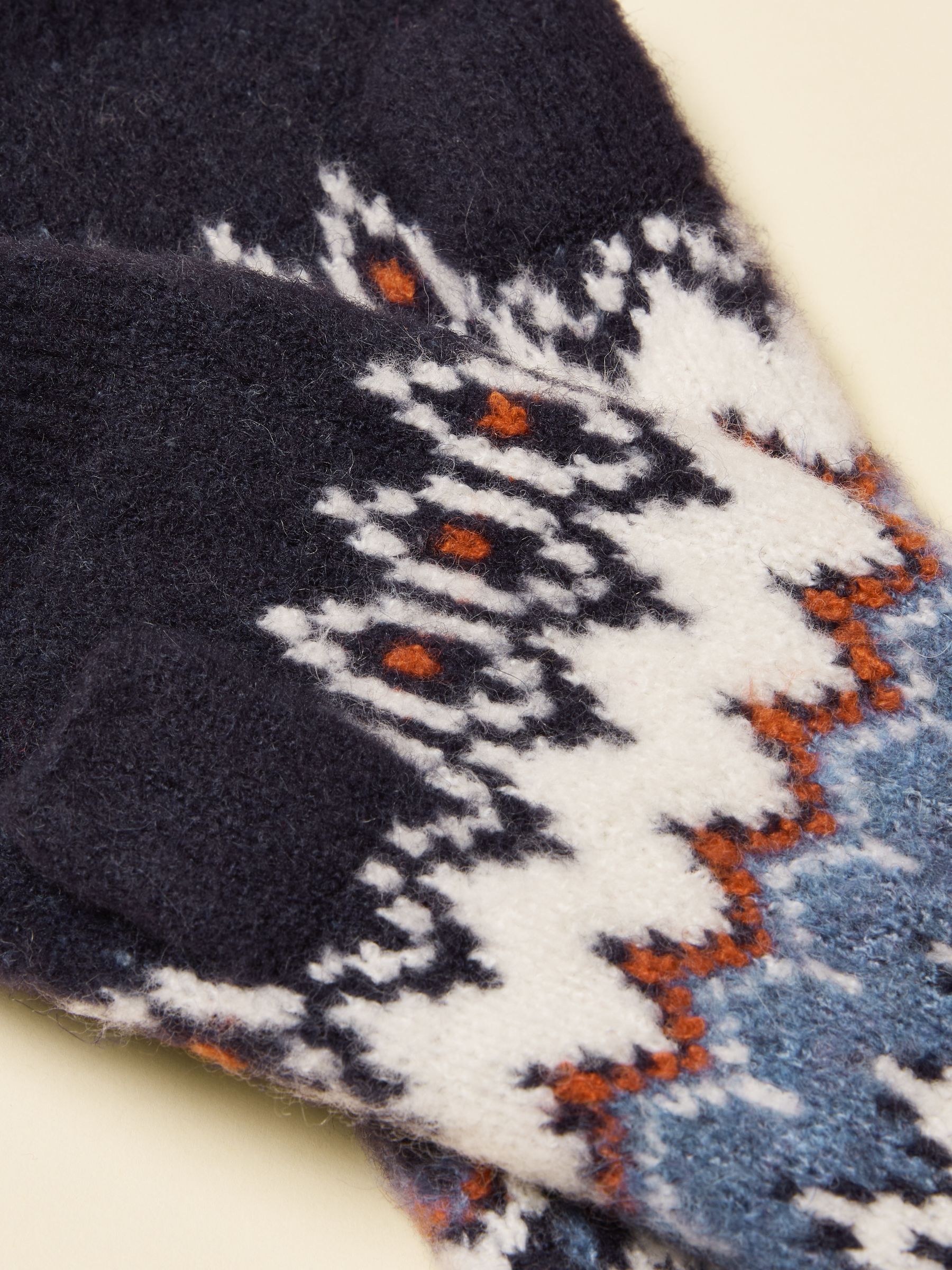 Kara Navy Fingerless Fair Isle Glove - Image 3 of 3 Kara Navy Fingerless Fair Isle Glove - Image 3 of 3