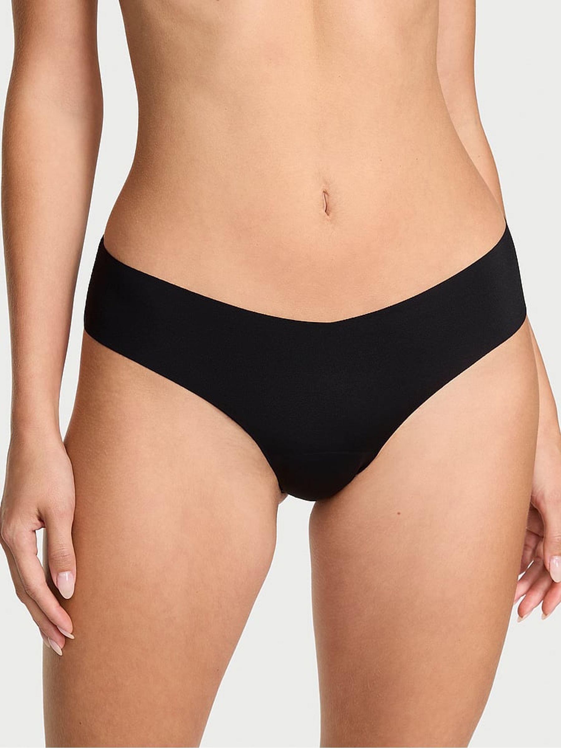 Black Thong Strappy Knickers - Image 1 of 2