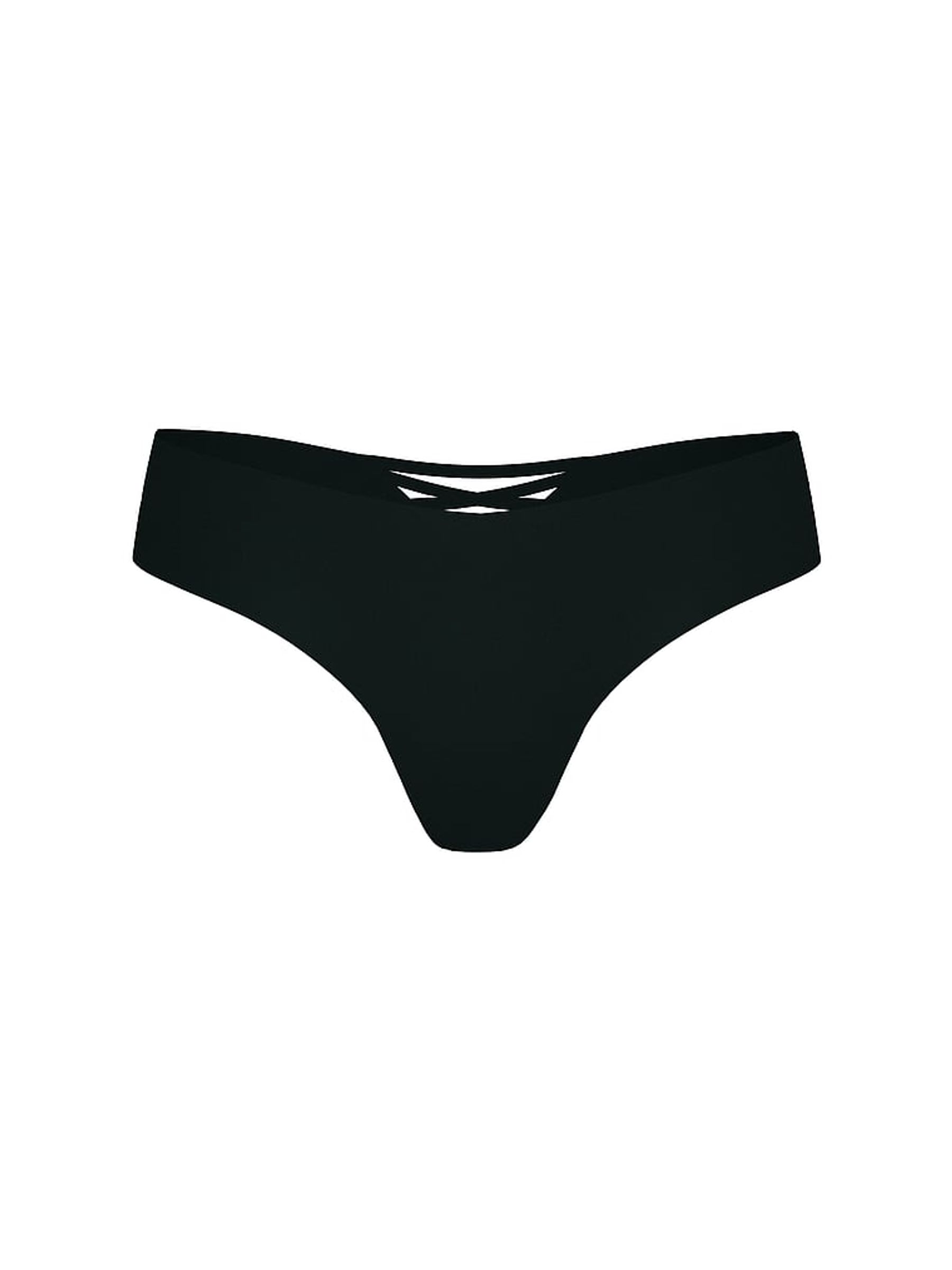 Black Thong Strappy Knickers - Image 3 of 3 Black Thong Strappy Knickers - Image 3 of 3