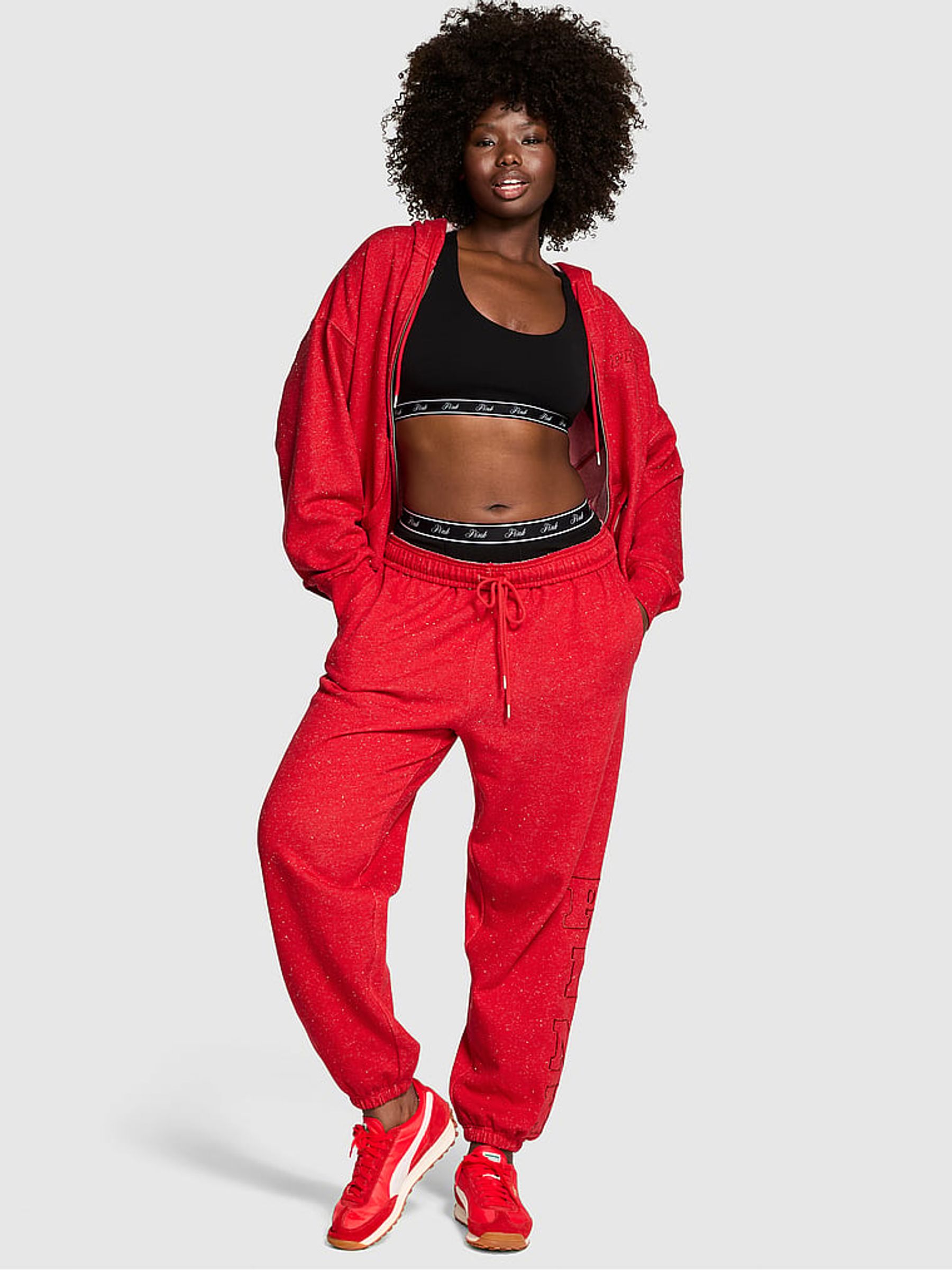 Heather Red Joggers - Image 1 of 2