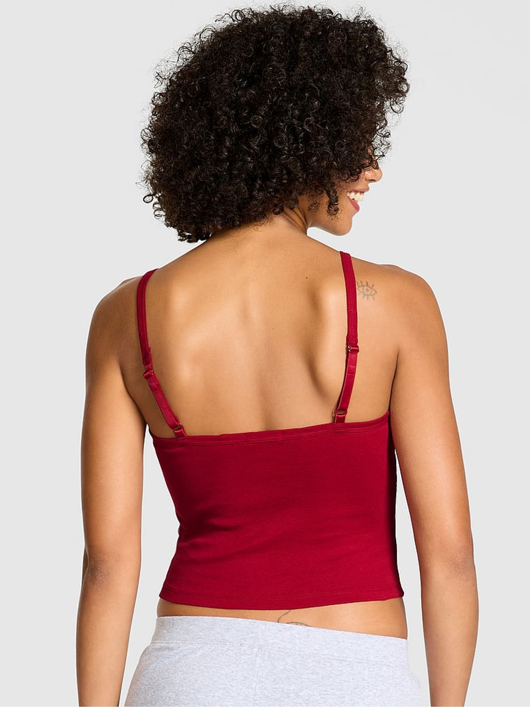 Red Lacquer Pyjama Cami Top - Image 2 of 2