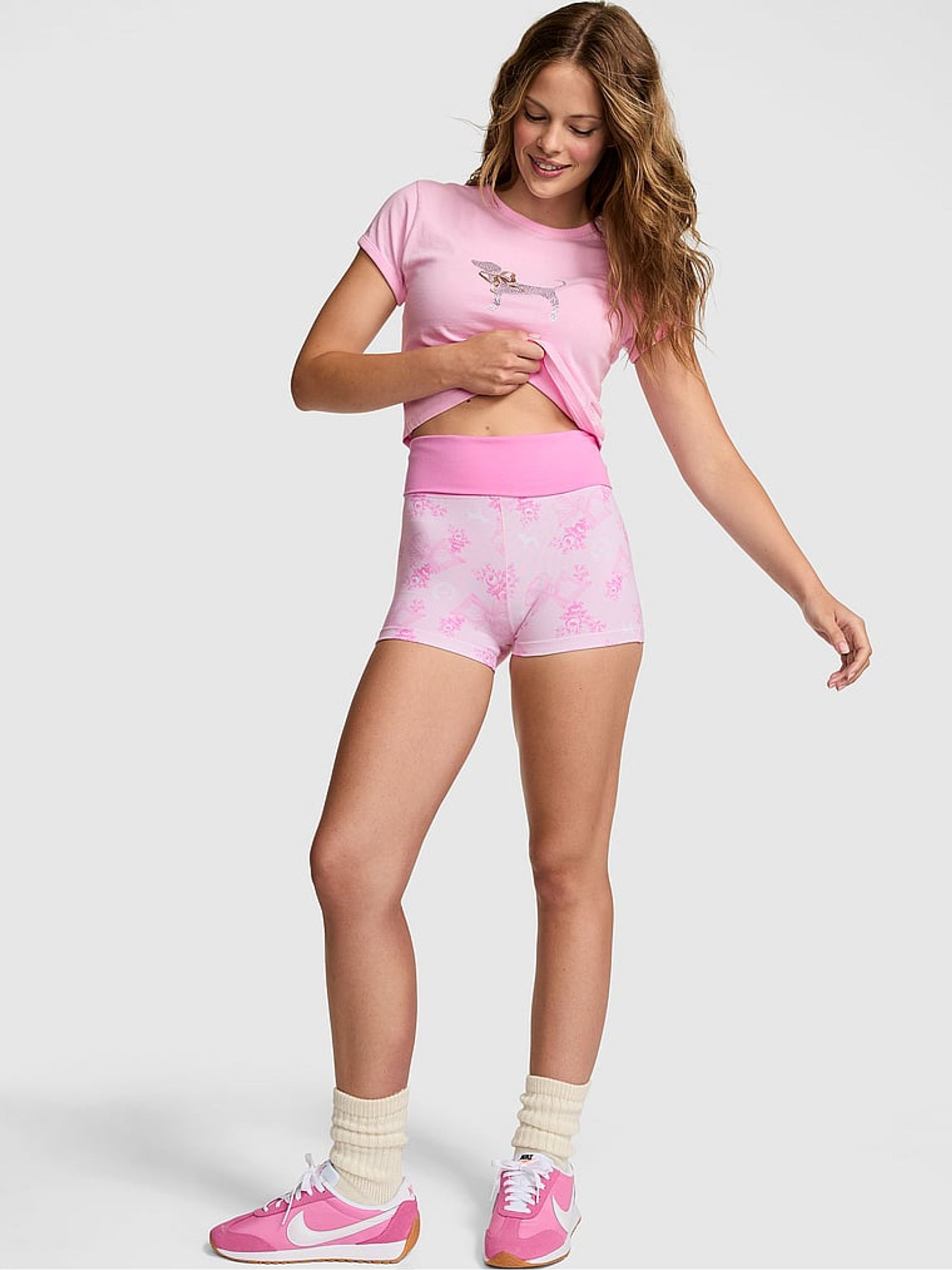 Beaux Icons Pink Micro Shorts - Image 1 of 4
