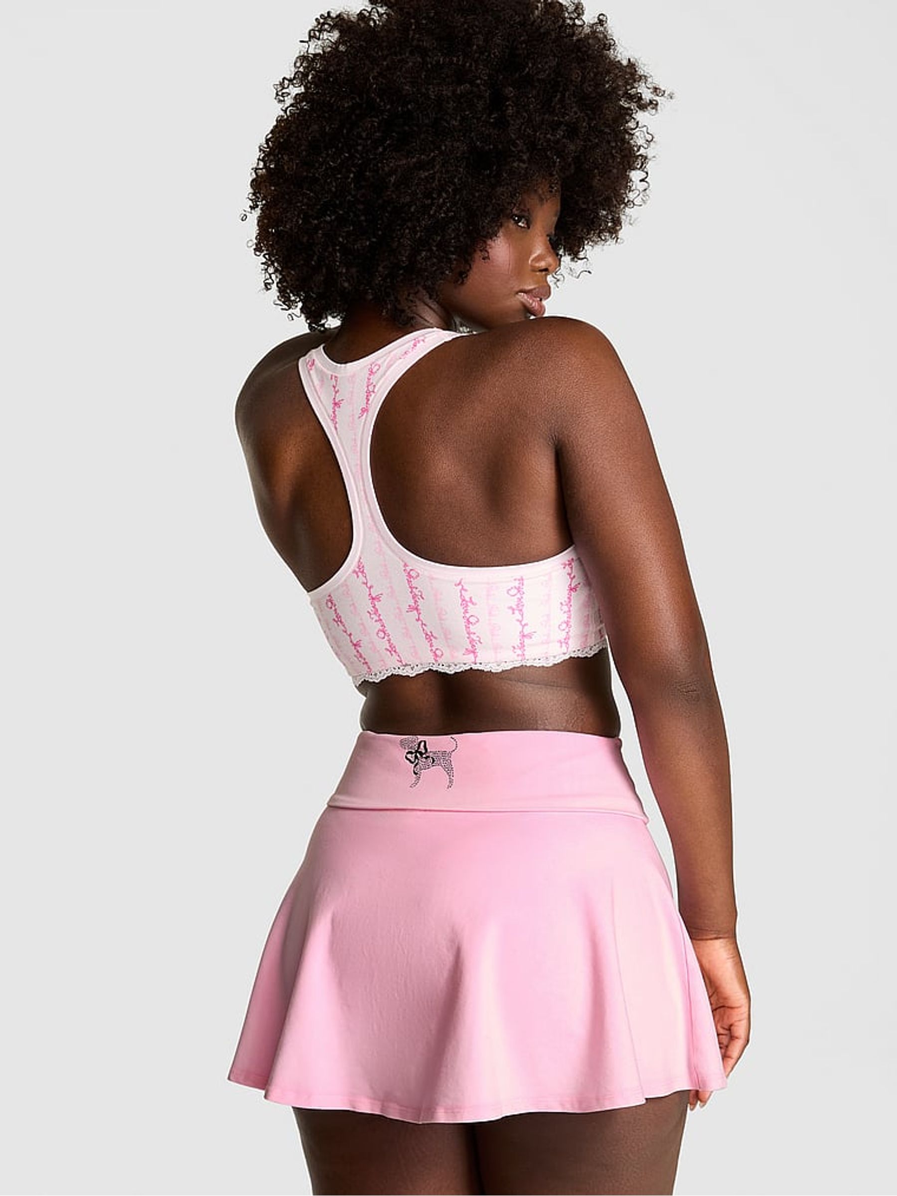 Pink Lollipop Cotton Foldover Mini Skirt - Image 2 of 3