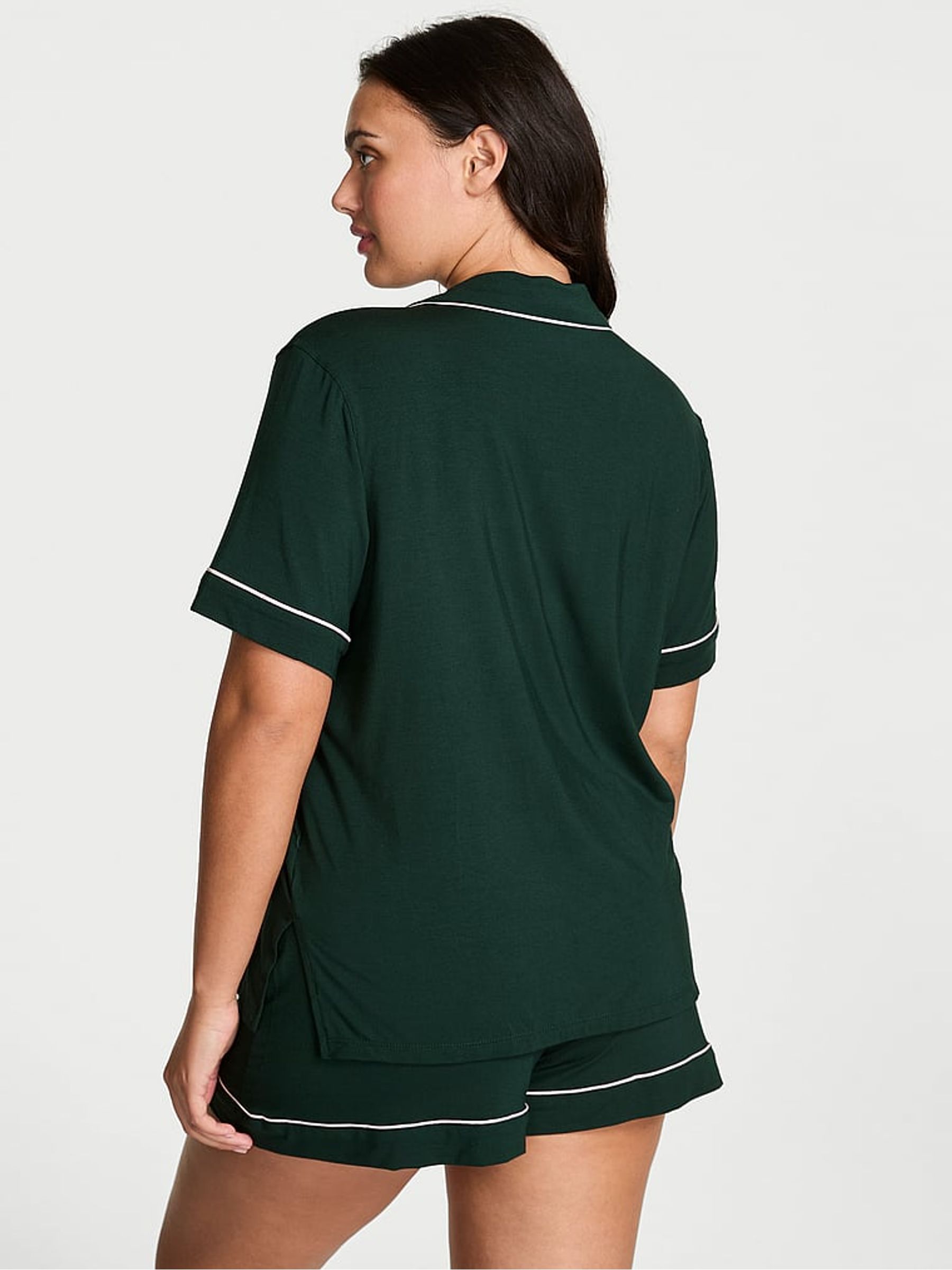 Cilantro Green Modal Bow Short Pyjamas Set - Image 2 of 2