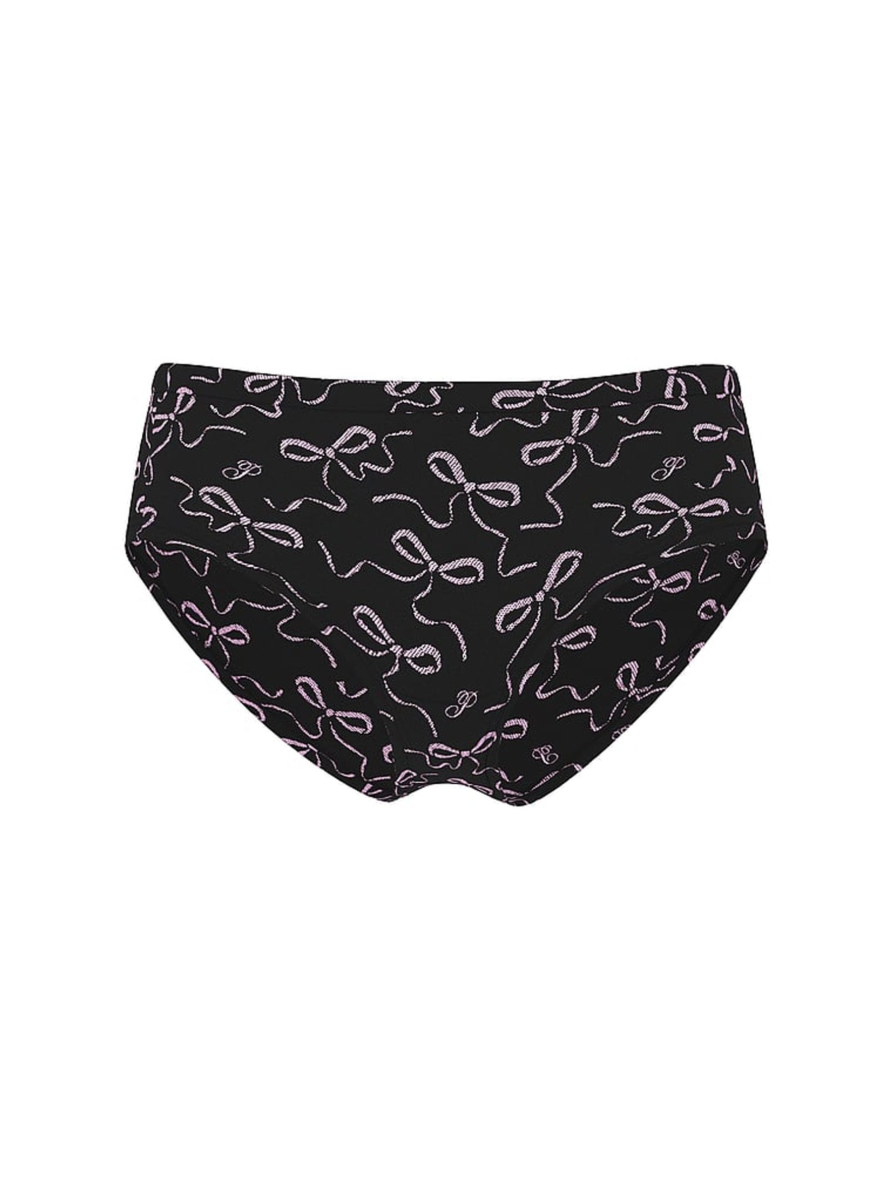 Black Bow Print Hipster Seamless Knickers - Image 3 of 3