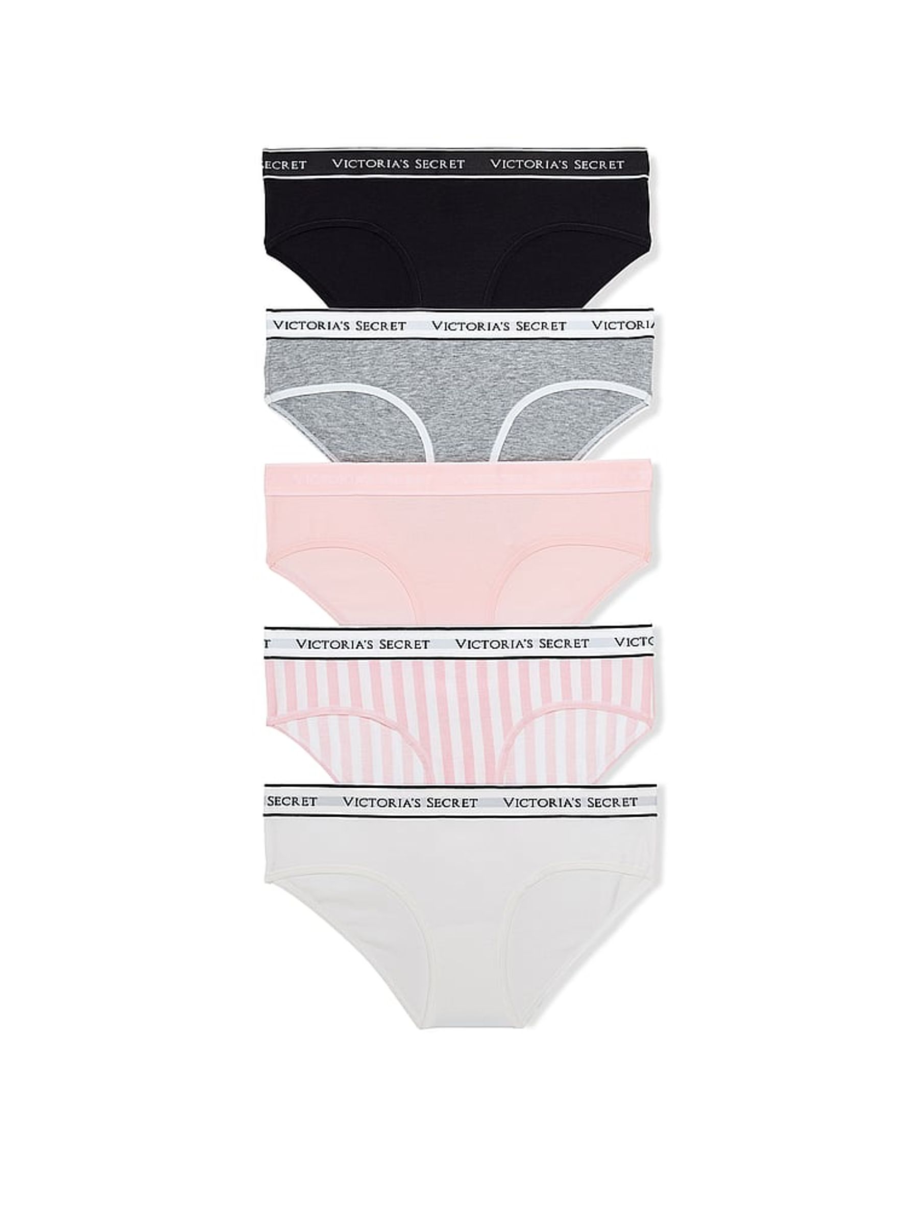 BlackGreyPinkWhite Hipster Knickers 5 Pack | Victorias Secret UK