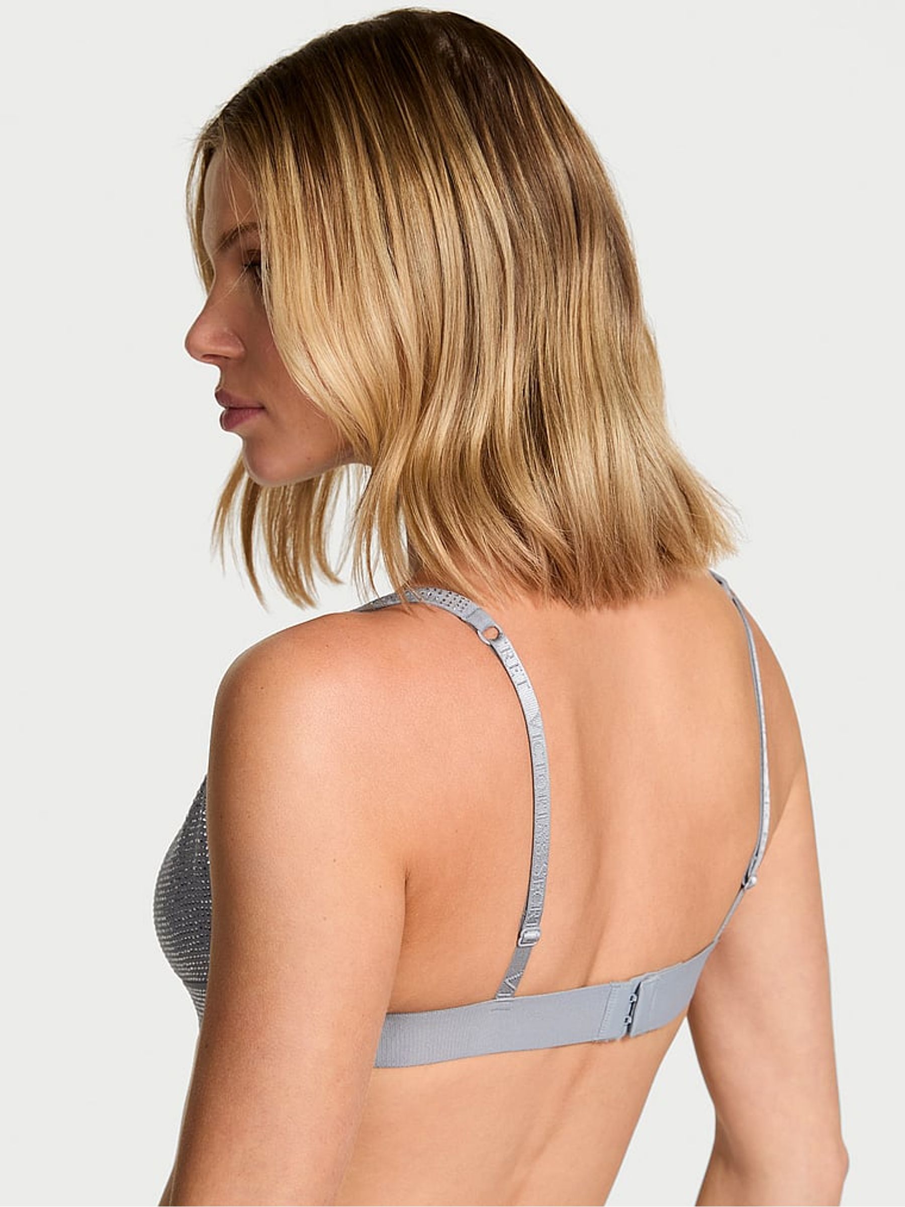Darling Grey Logo Shine Plunge Bralette - Image 2 of 2