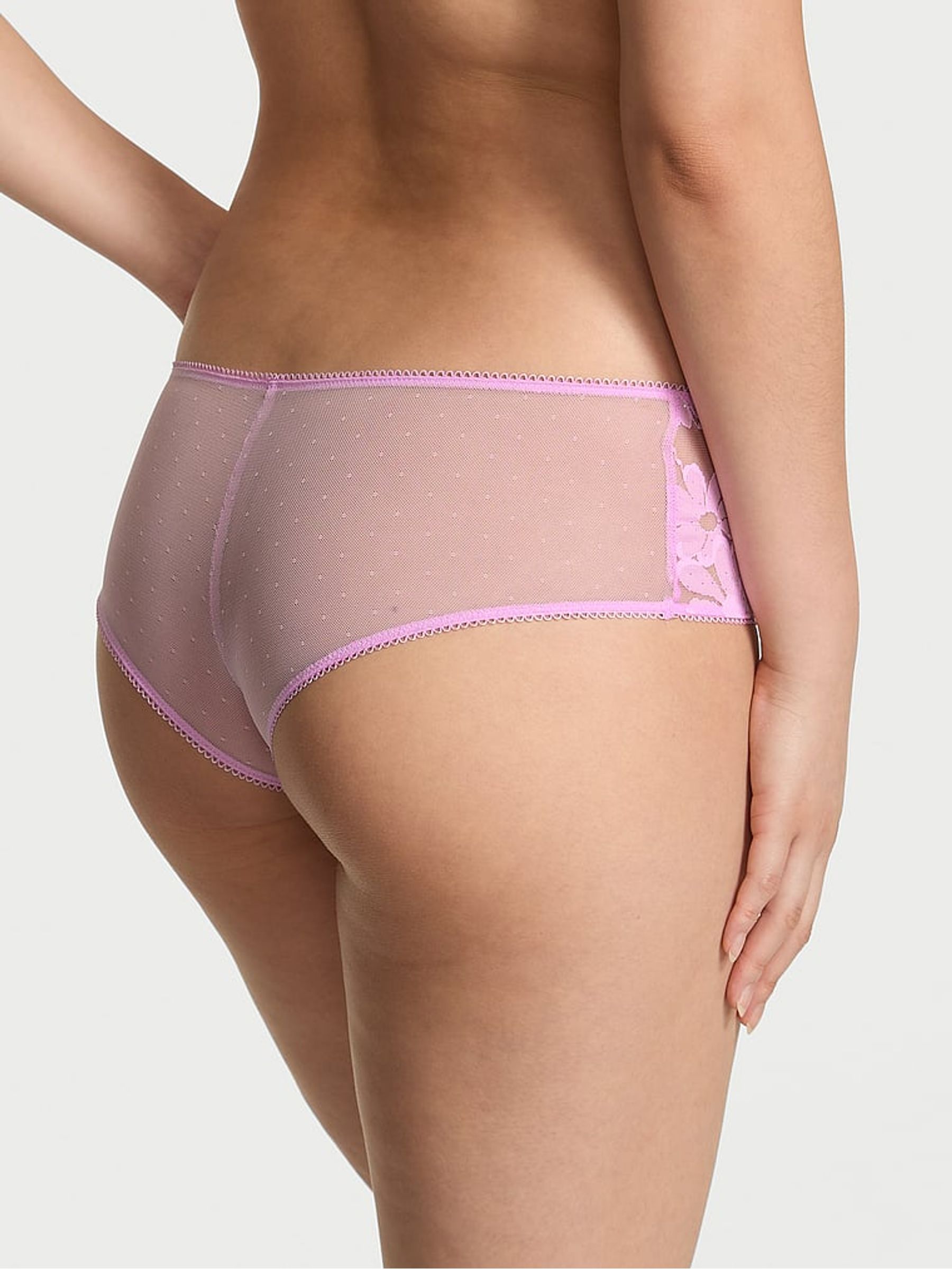 Hushed Lilac Purple Cheeky Sequin Lace Knickers - Image 2 of 2