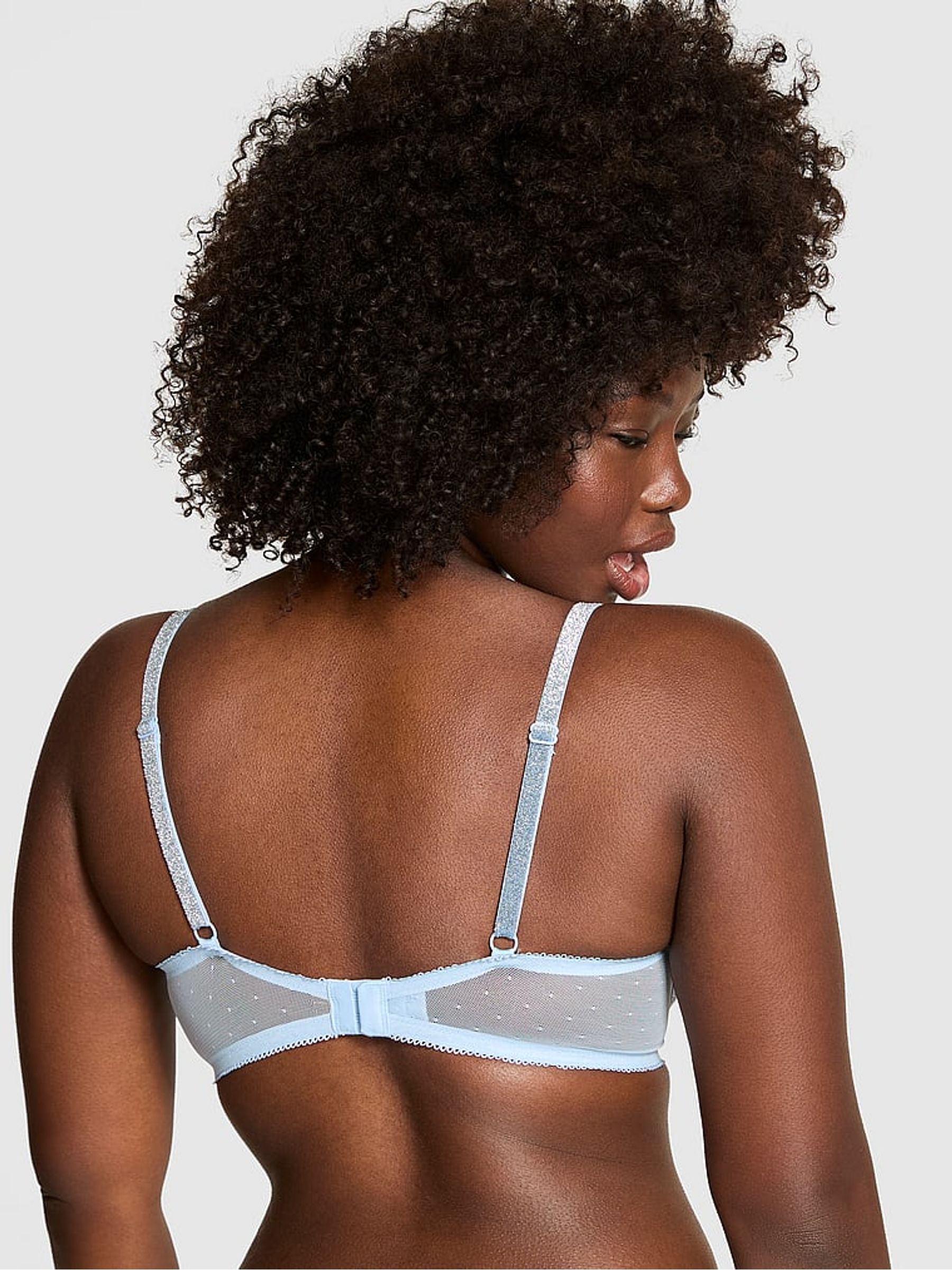 Icy Blue Snowflake Embroidery Bra - Image 2 of 3