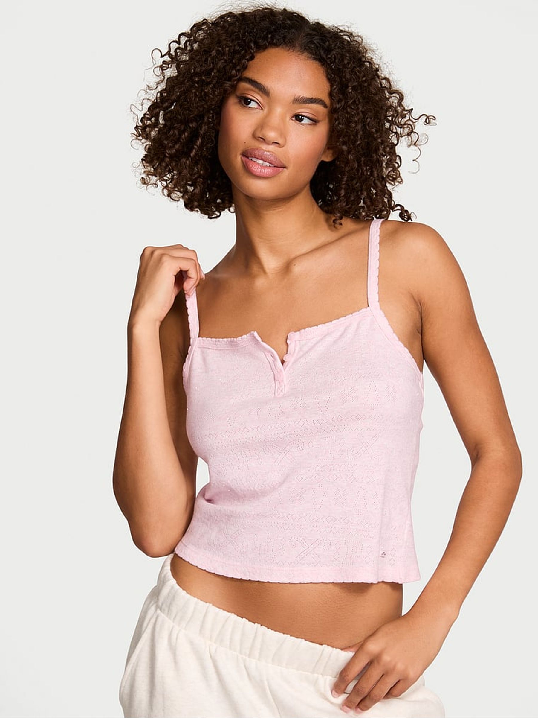 Pink Petal Pyjama Cami Top - Image 1 of 2 Pink Petal Pyjama Cami Top - Image 1 of 2