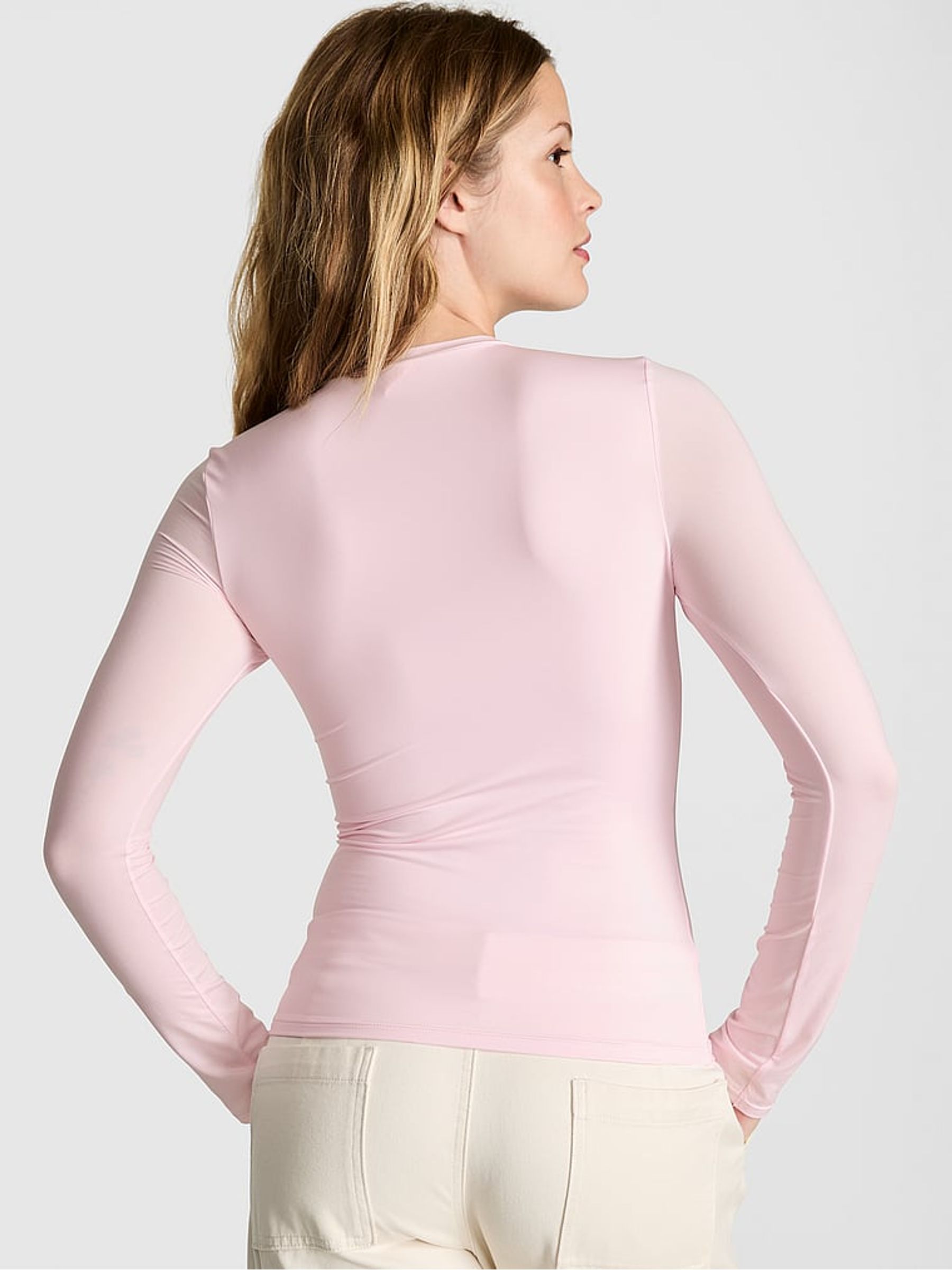 Pink Tulip Long Sleeve Stretch T-Shirt - Image 2 of 2 Pink Tulip Long Sleeve Stretch T-Shirt - Image 2 of 2