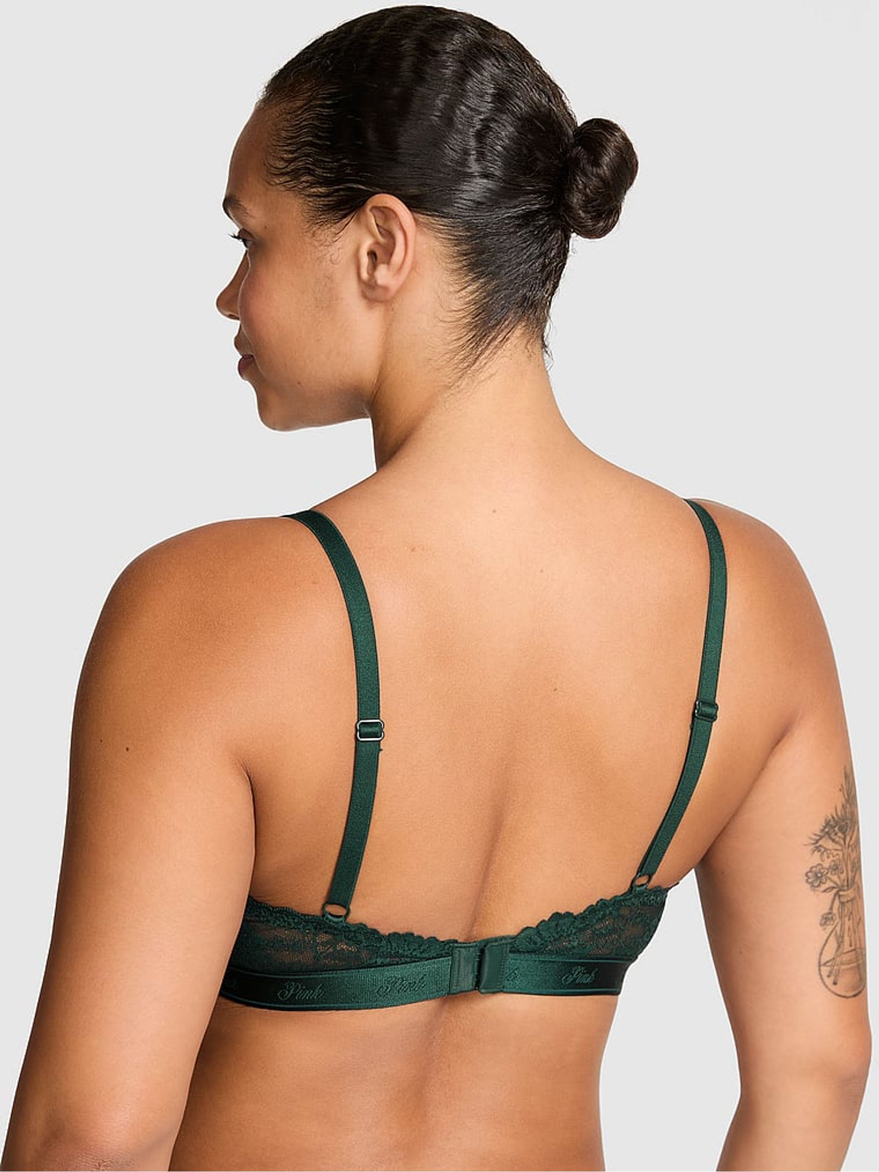Deep Forest Green Lace Lightly Lined Balcony Bra - Image 2 of 3