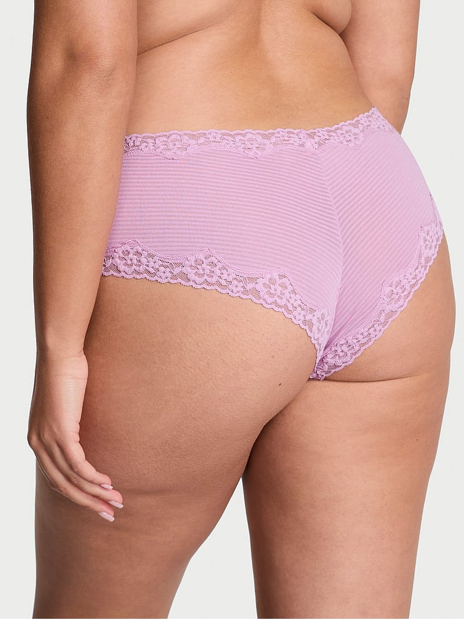 Bikini Pink Cheeky Lace Waist Knickers - Image 2 of 2