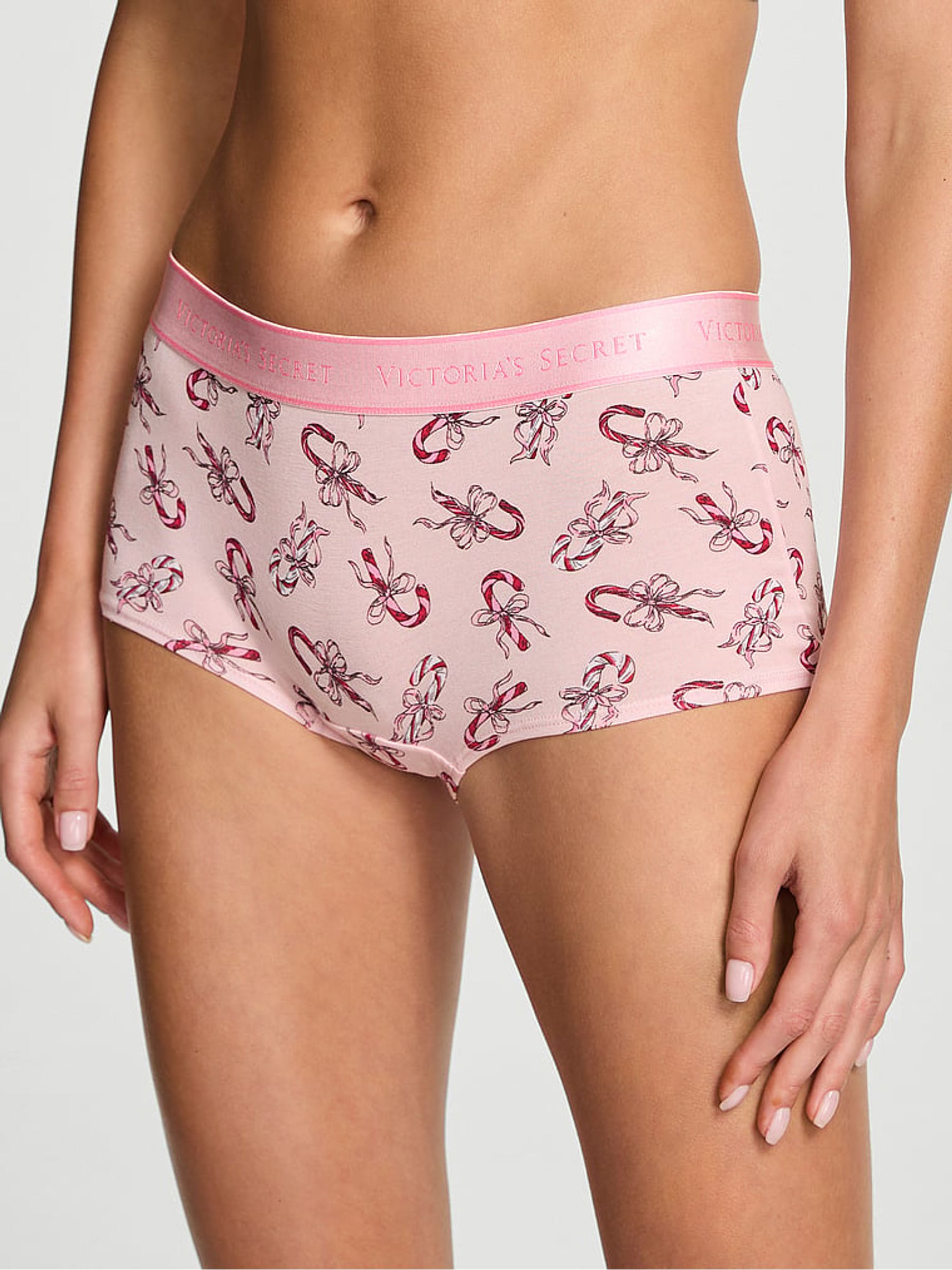 Angel Pink Candy Cane Short Logo Knickers - Image 1 of 2