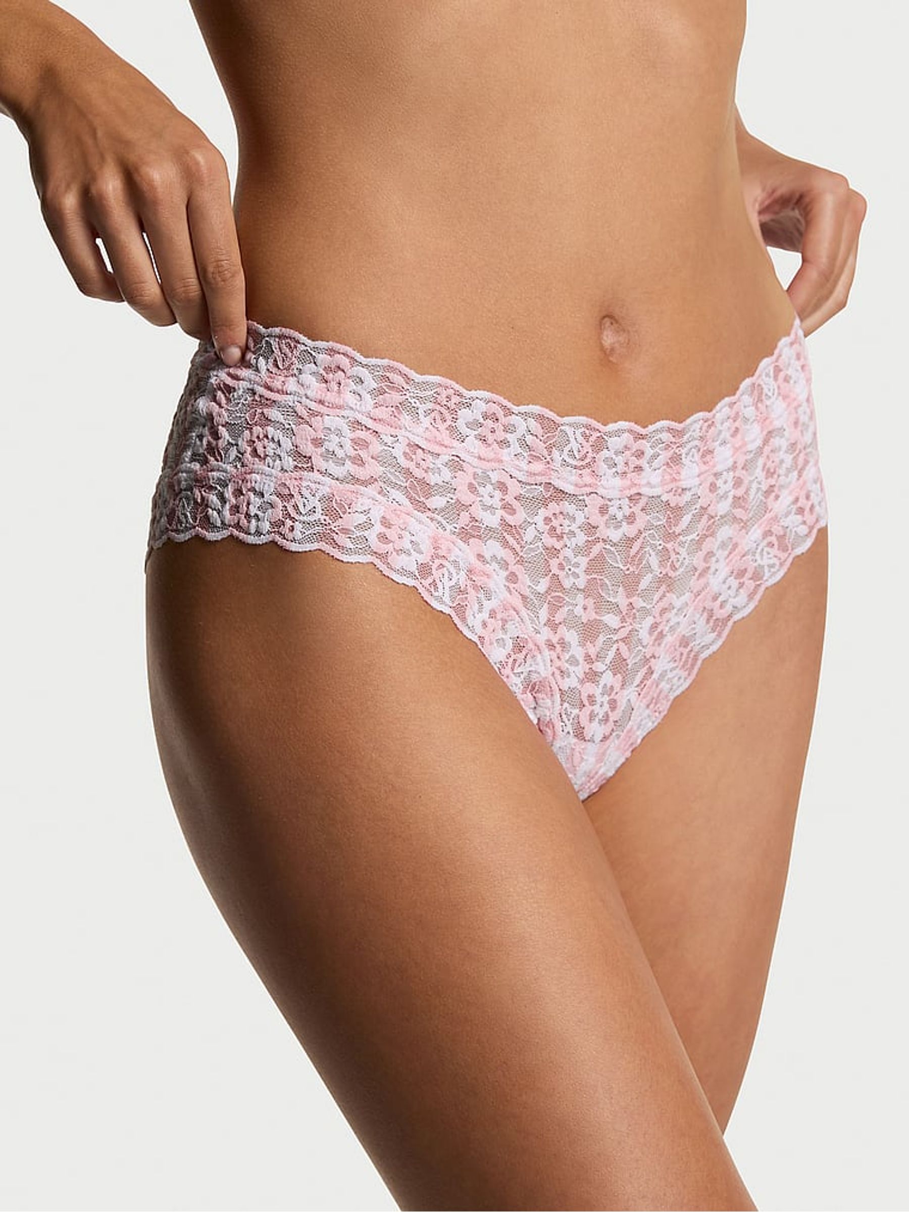 Pretty Blossom Pink Iconic Stripe Cheeky Knickers - Image 1 of 2