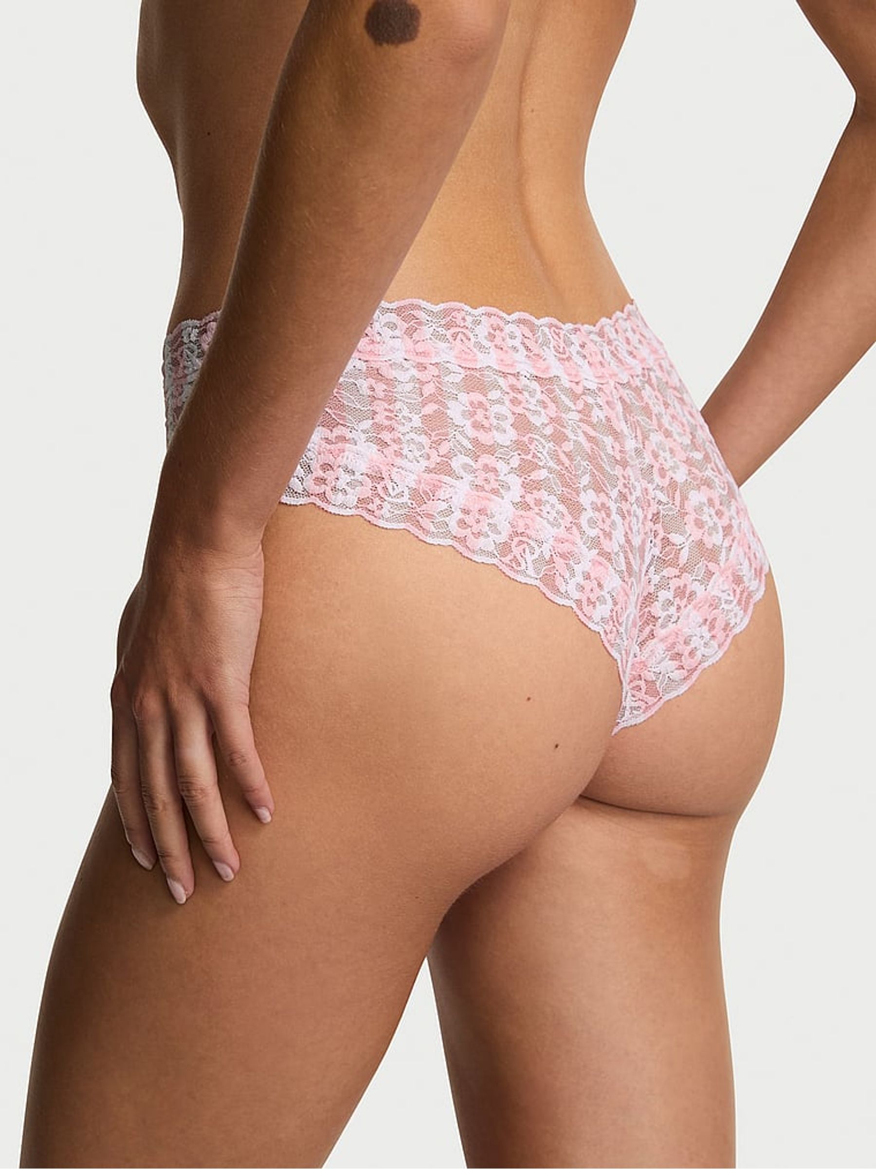 Pretty Blossom Pink Iconic Stripe Cheeky Knickers - Image 2 of 2