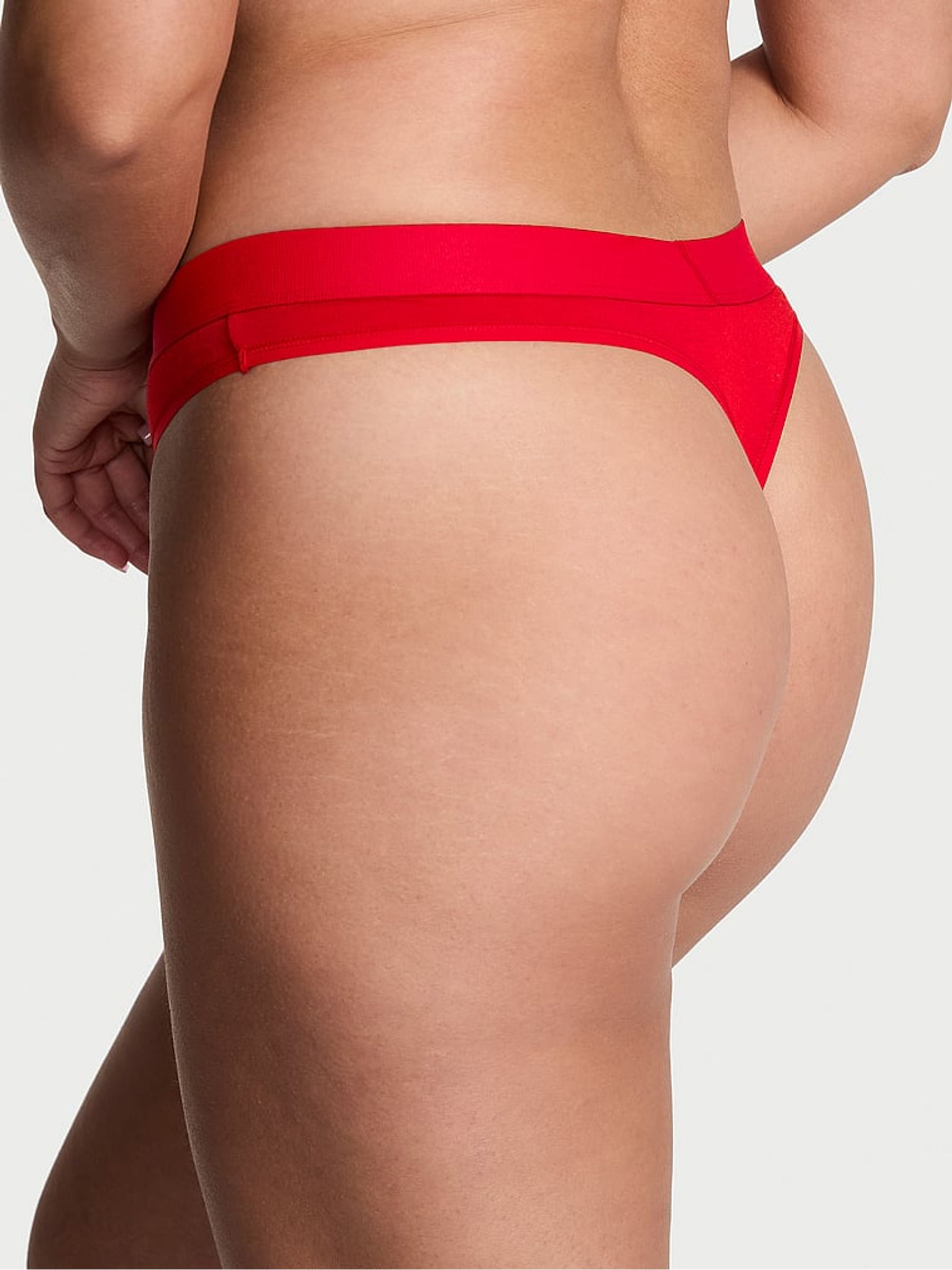 Lipstick Red Thong Logo Shine Patch Knickers - Image 2 of 2