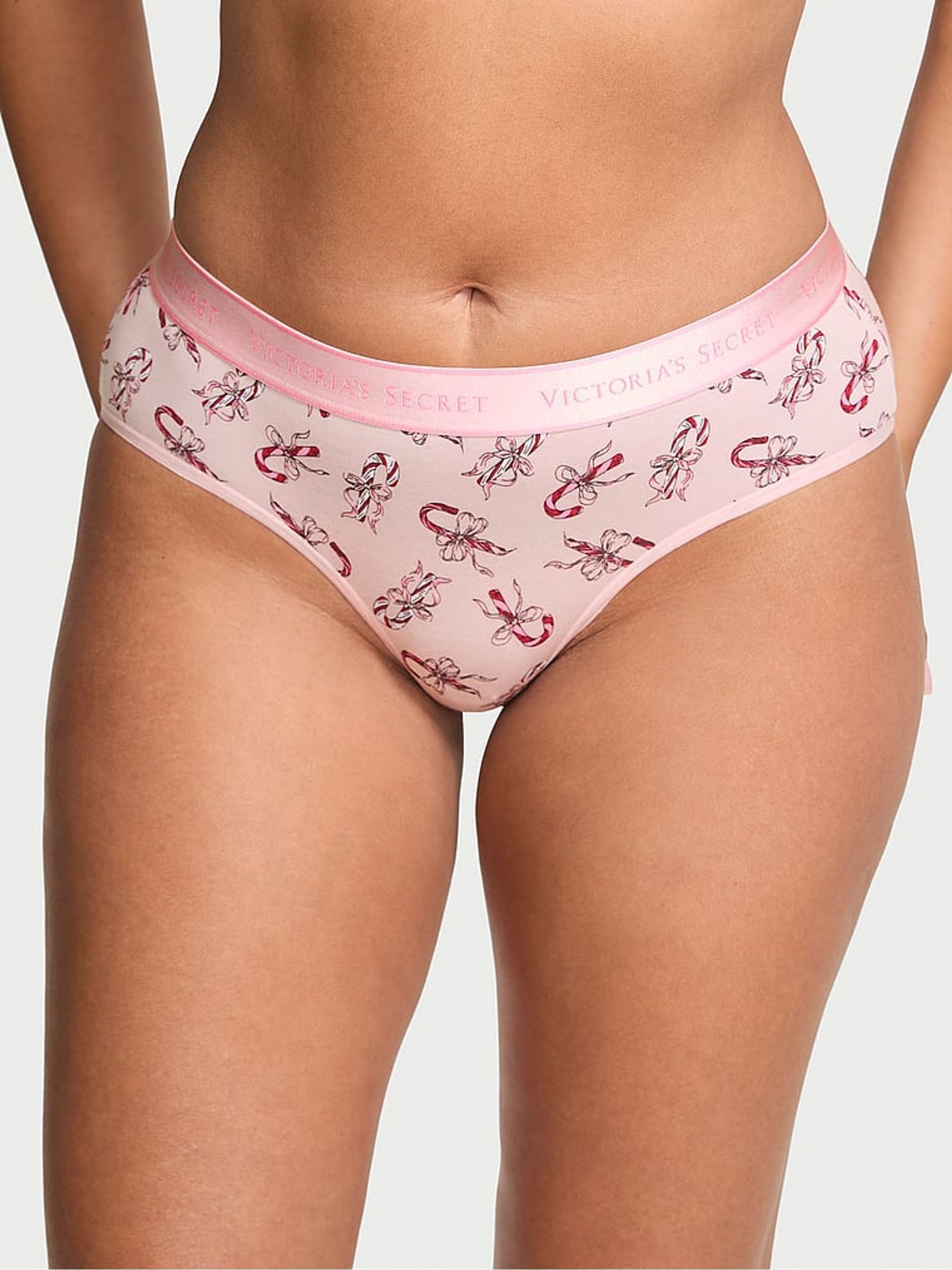 Angel Pink Candy Cane Hipster Logo Knickers - Image 1 of 2