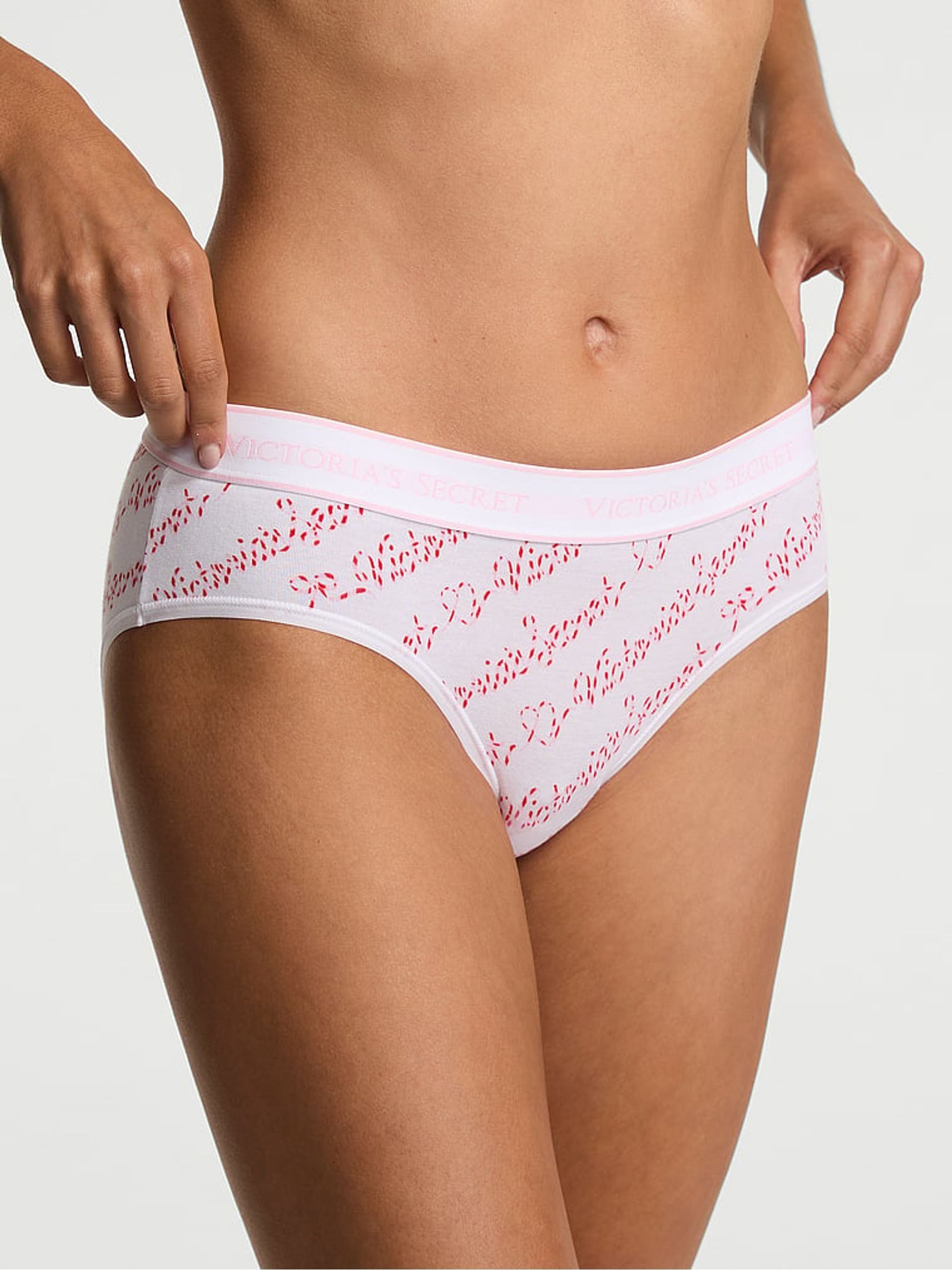 White Script Hipster Logo Knickers - Image 1 of 2