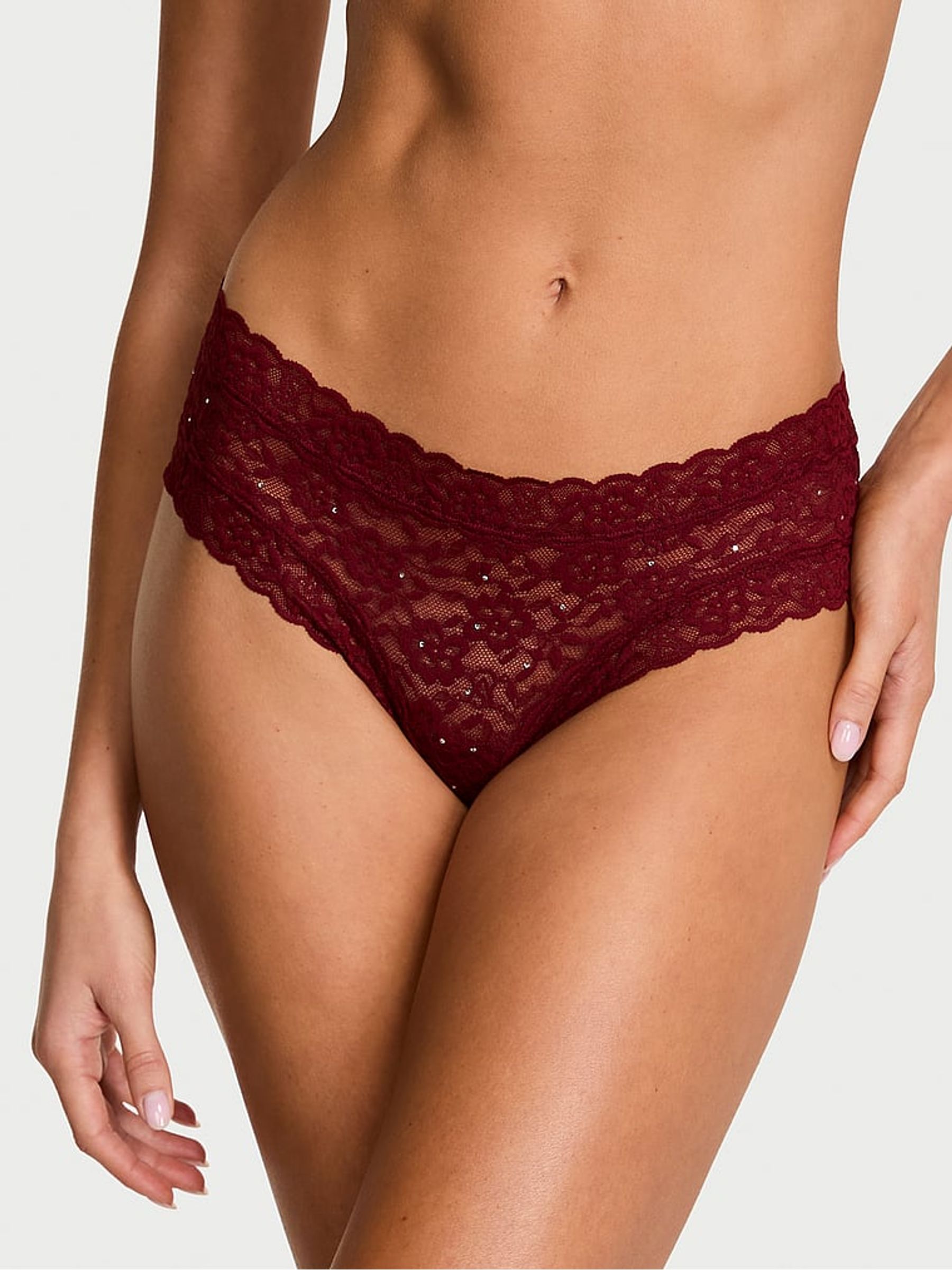 Sangria Red Cheeky Sparkle Knickers - Image 1 of 2