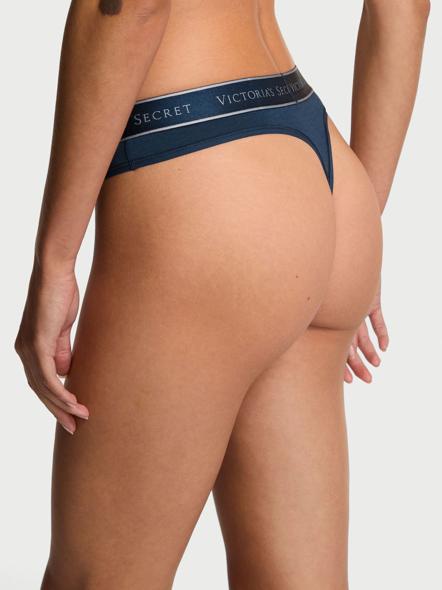 Blue Thong Logo Knickers - Image 2 of 2