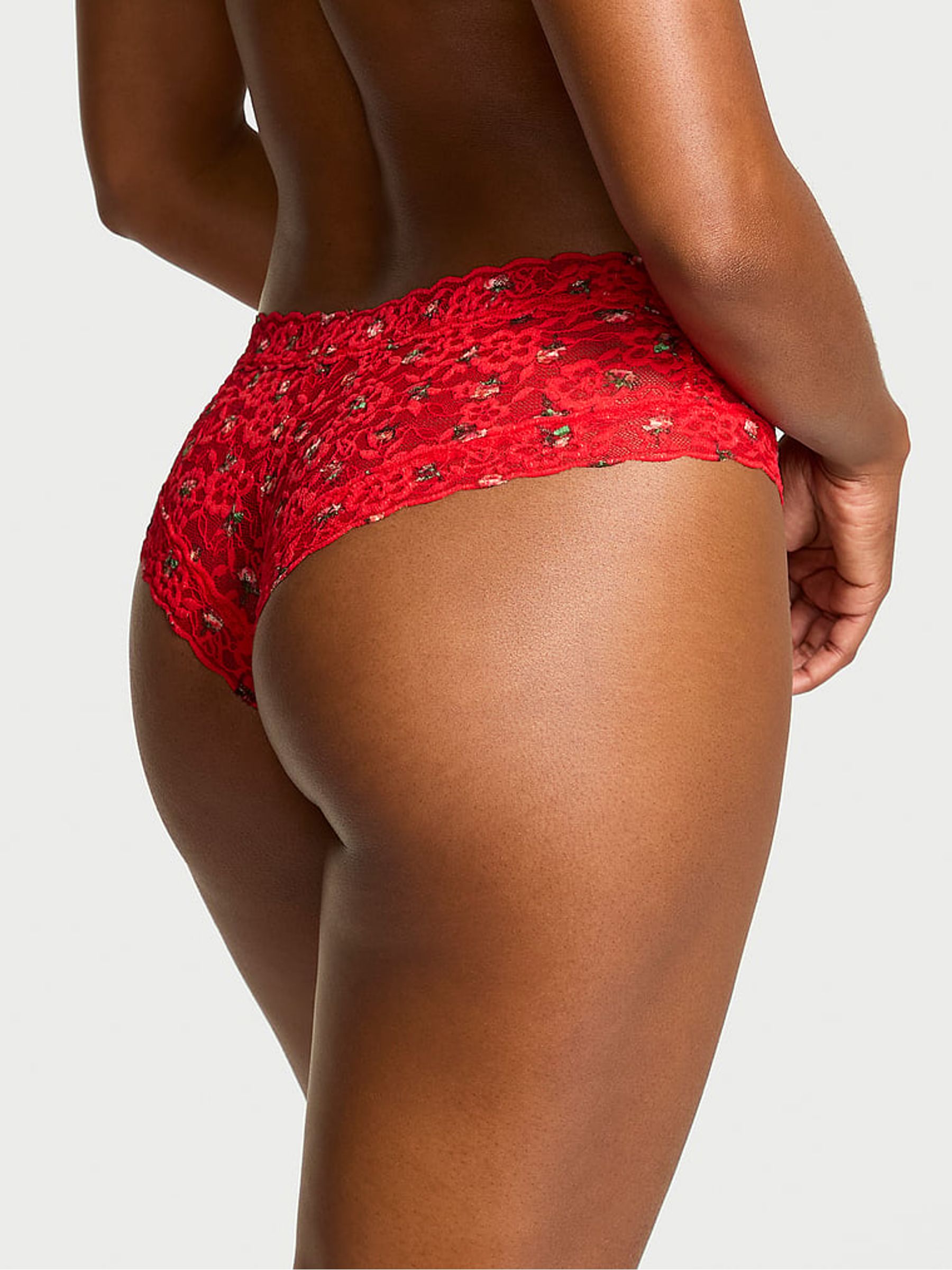 Bright Vermillion Roses Red Cheeky Knickers - Image 2 of 2 Bright Vermillion Roses Red Cheeky Knickers - Image 2 of 2