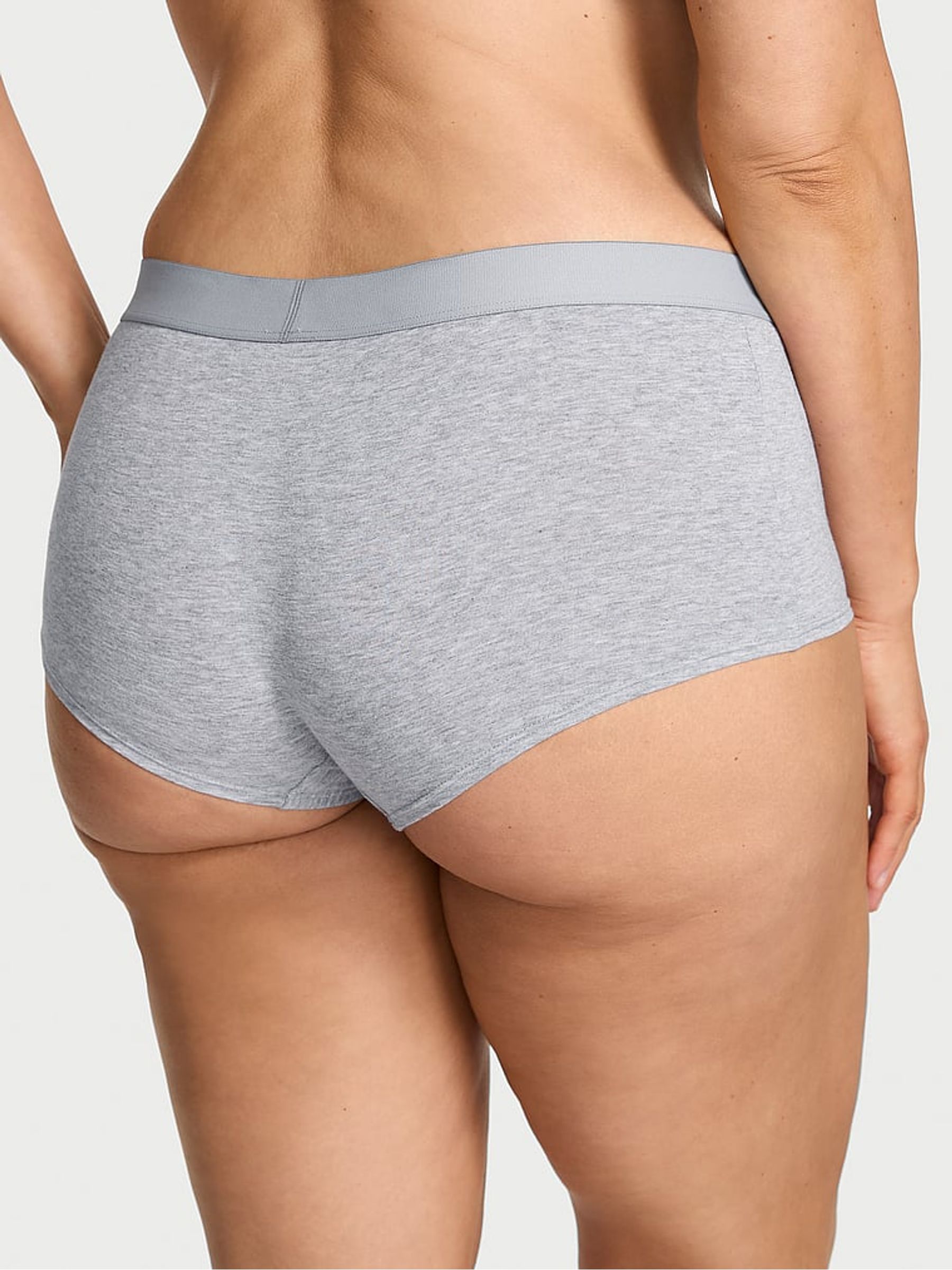Medium Heather Grey Short Logo Shine Patch Knickers - Image 2 of 2