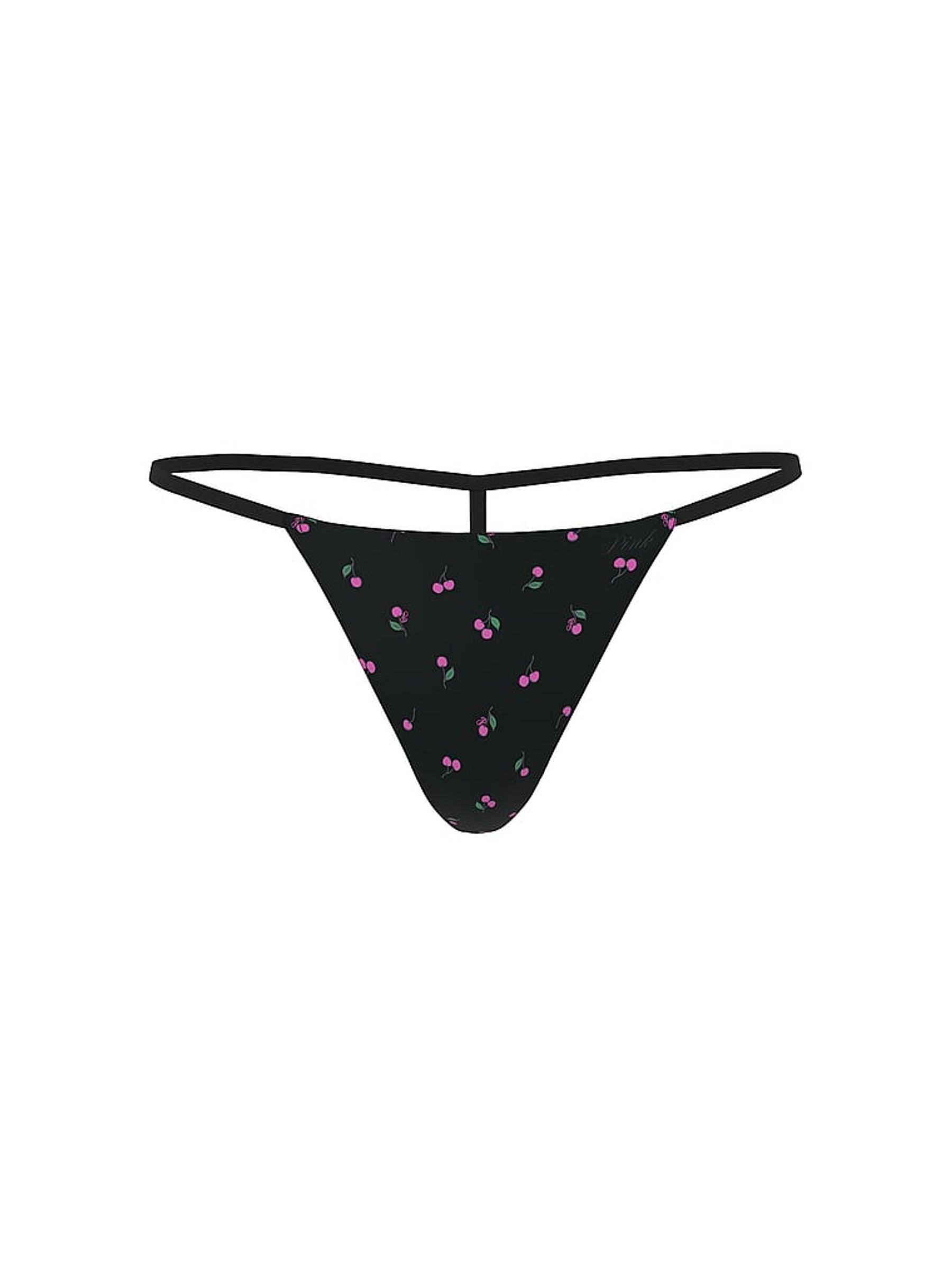 Black Cherry Print G-String No Show Knickers - Image 3 of 3