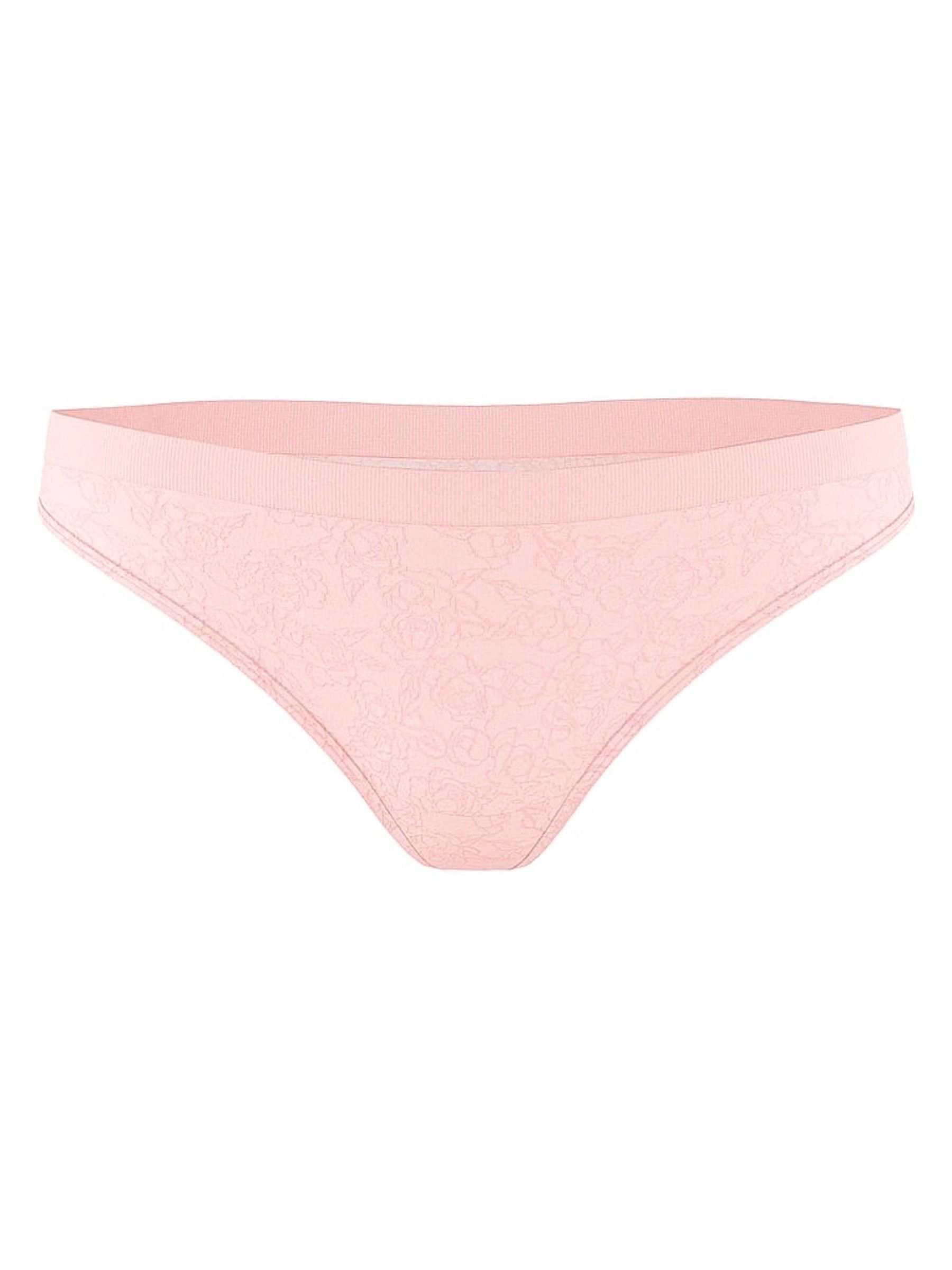 Angel Pink Sketch Floral Thong Knickers - Image 3 of 3