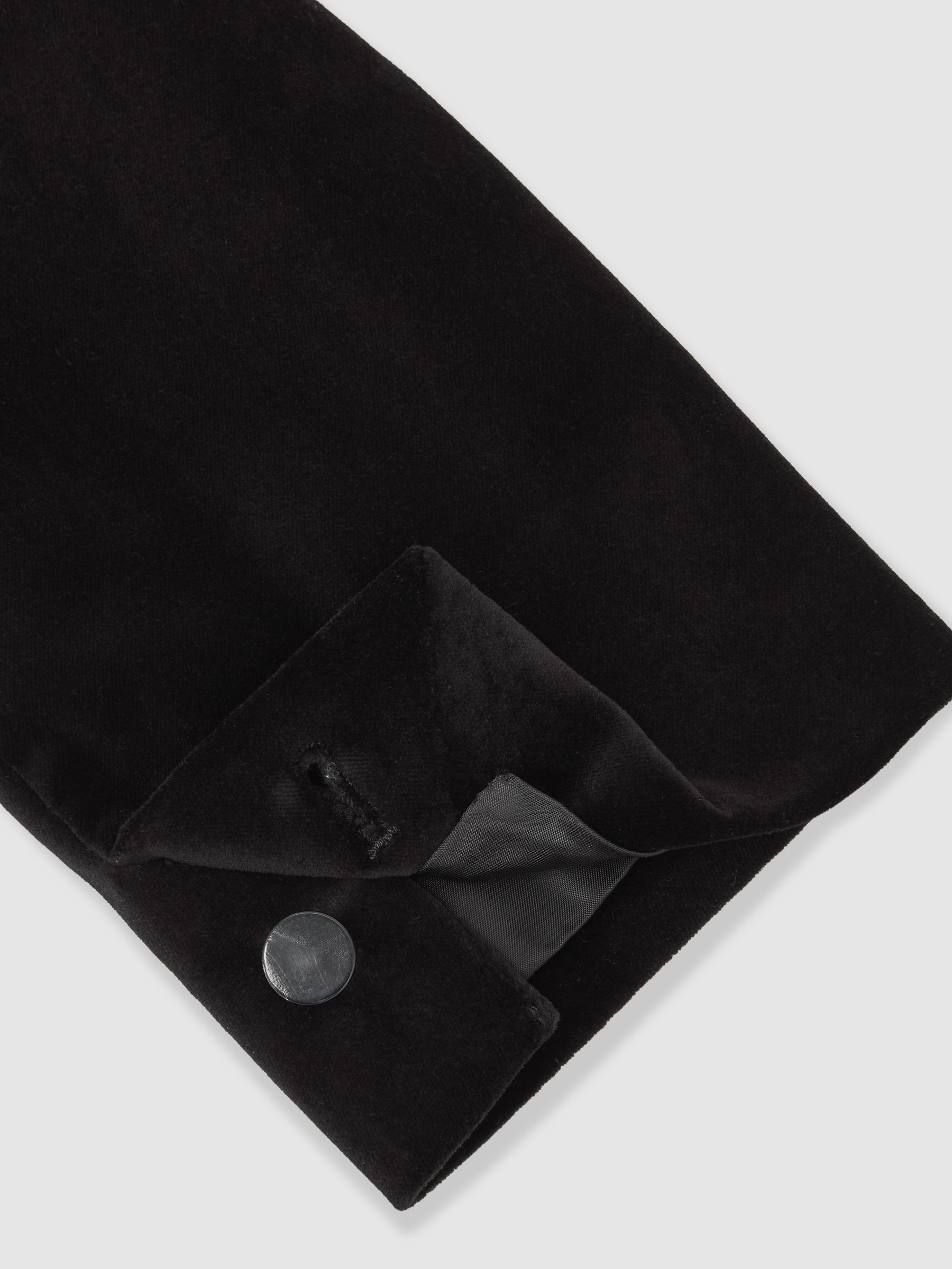 Double-Breasted Velvet Blazer Tailored-Fit in Black - image 3