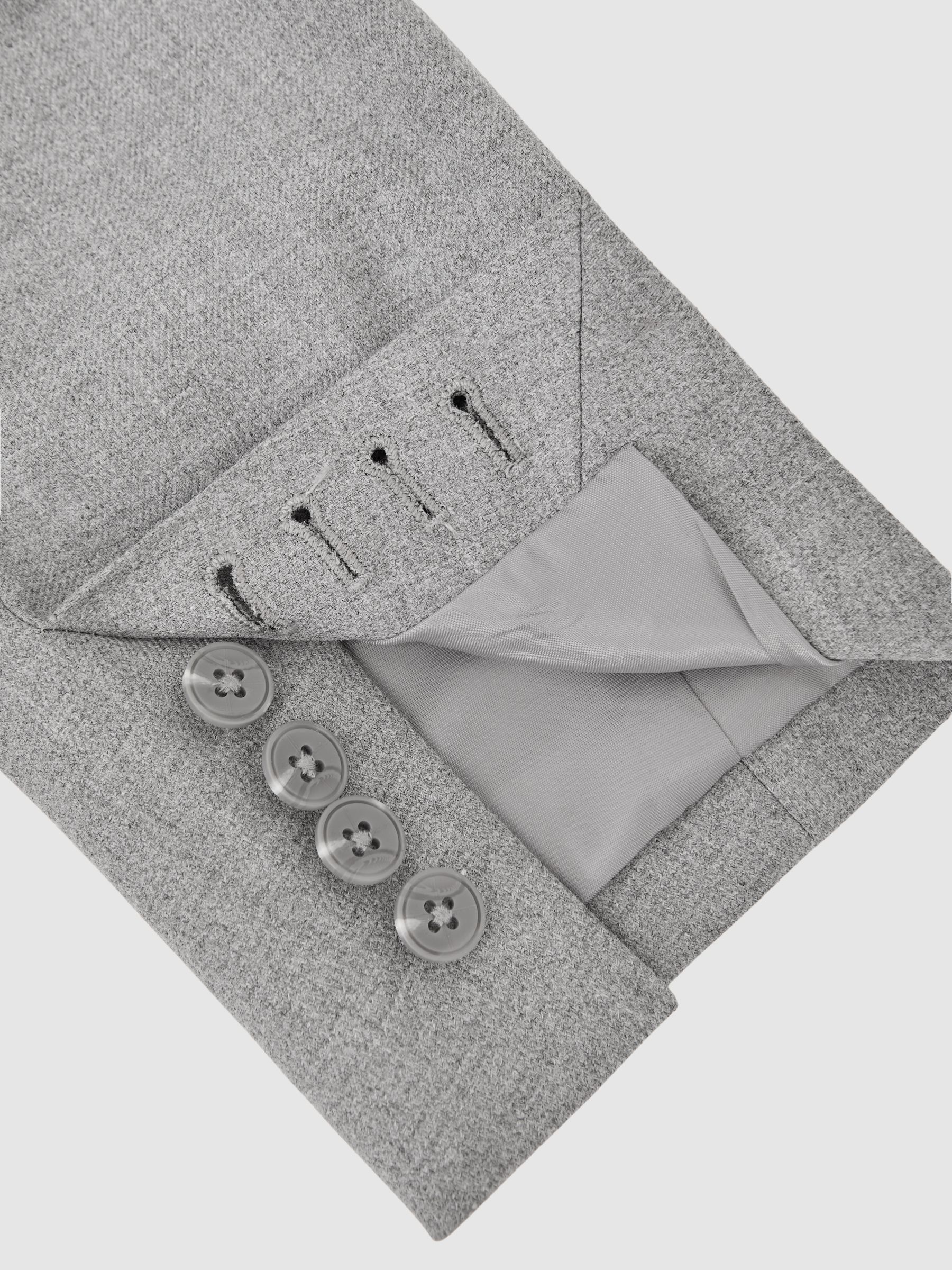 Tailored-Fit Double-Breasted Blazer in Soft Grey - image 5