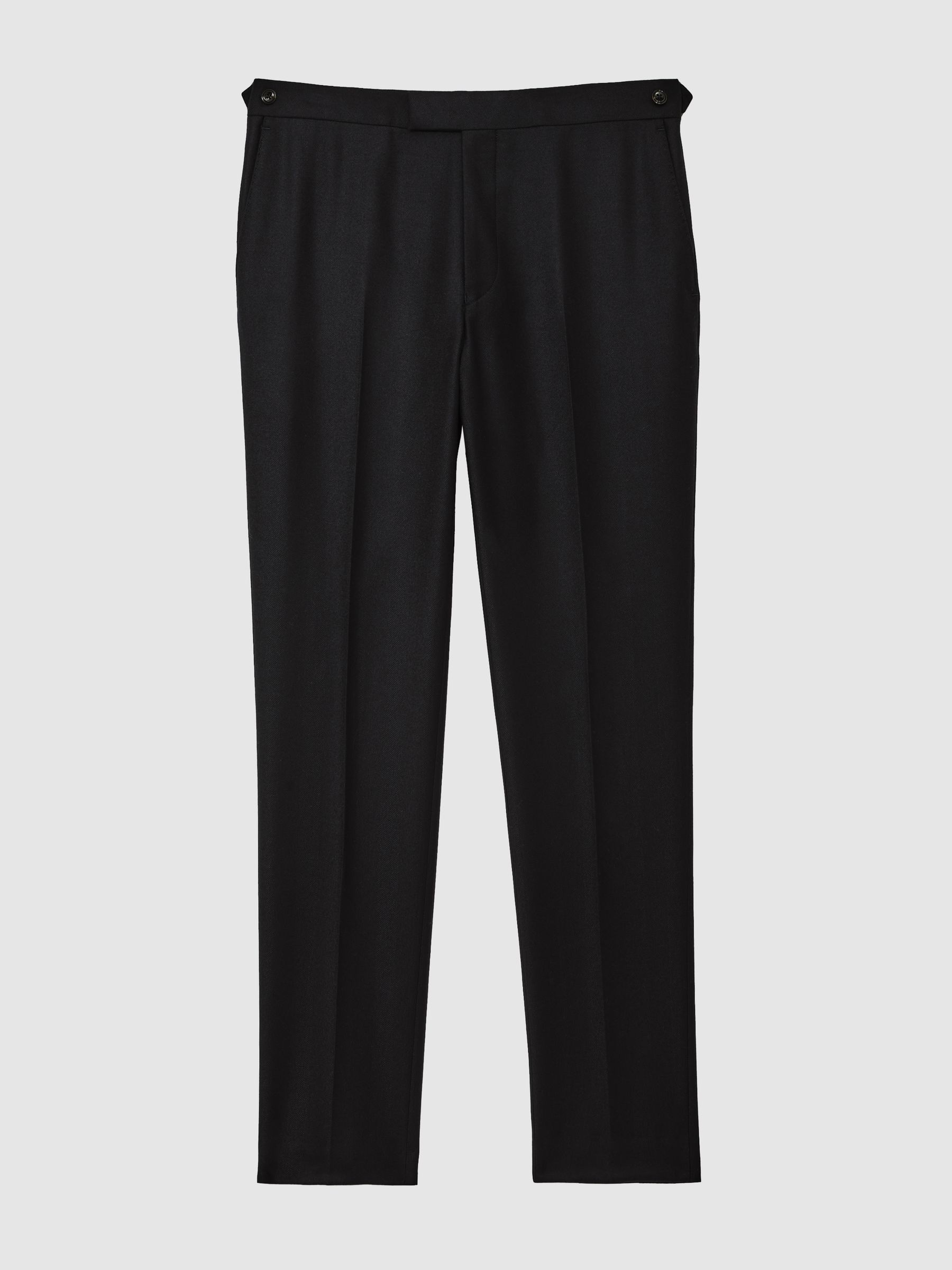 Wool-Flannel Tailored-Fit Suit Trousers in Navy - Image 2 of 6