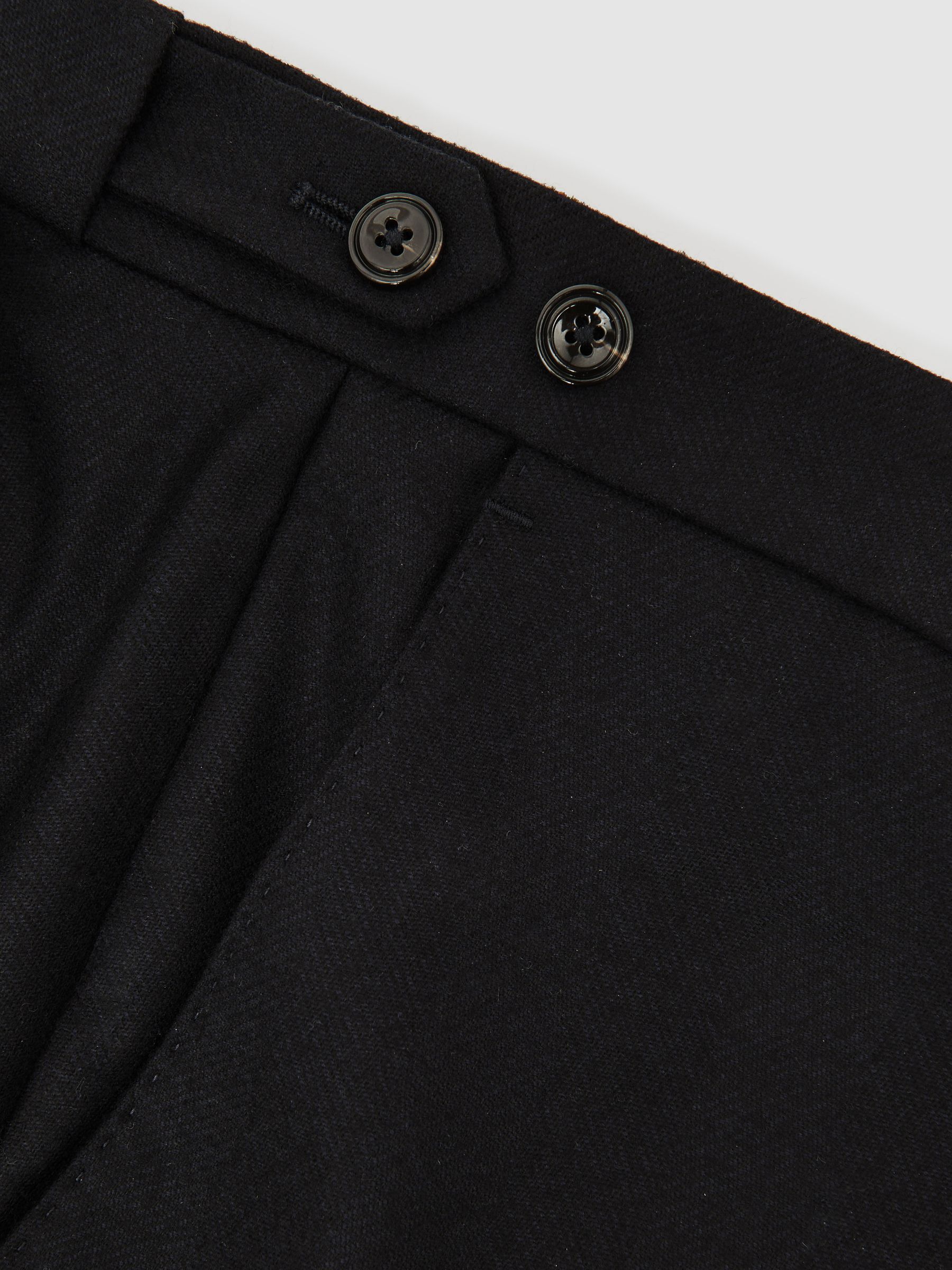 Wool-Flannel Tailored-Fit Suit Trousers in Navy - Image 6 of 6