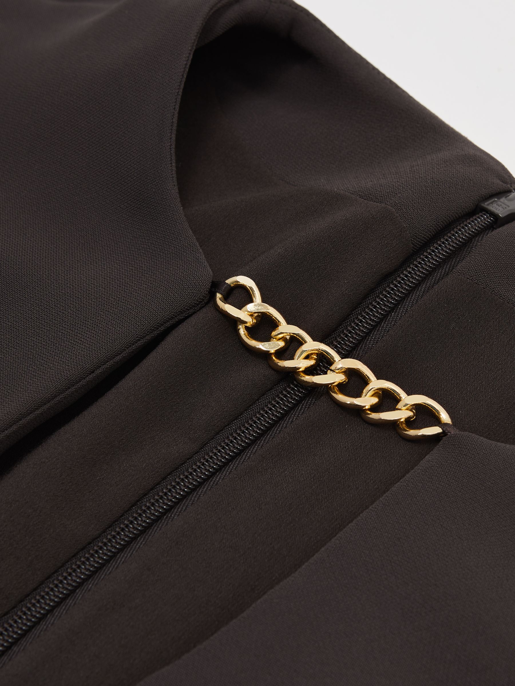 Chain-Detail Cape Mini Dress in Grape - image 3