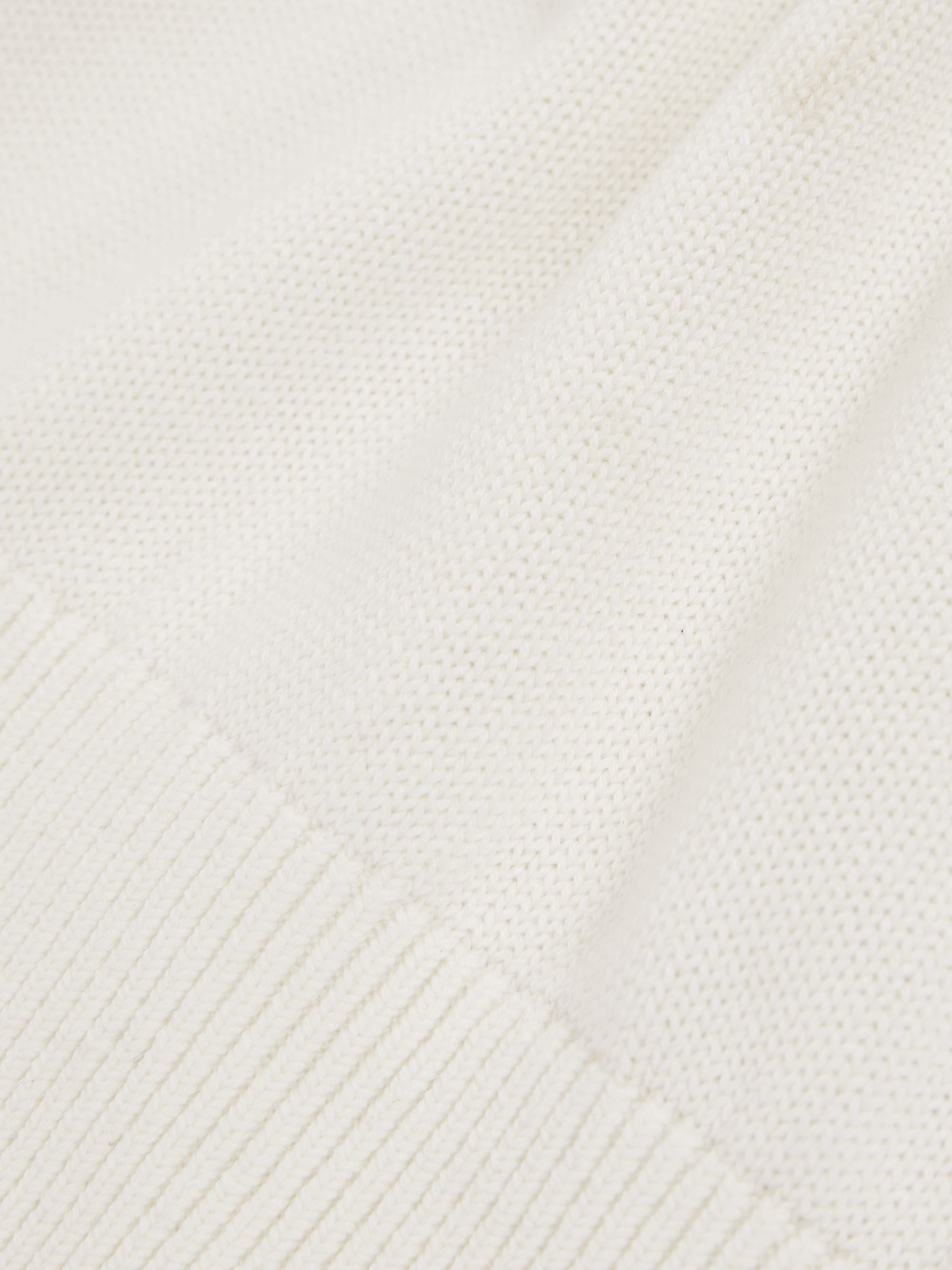 Cotton-Wool Knit V-Neck Top in Ivory - Image 7 of 7