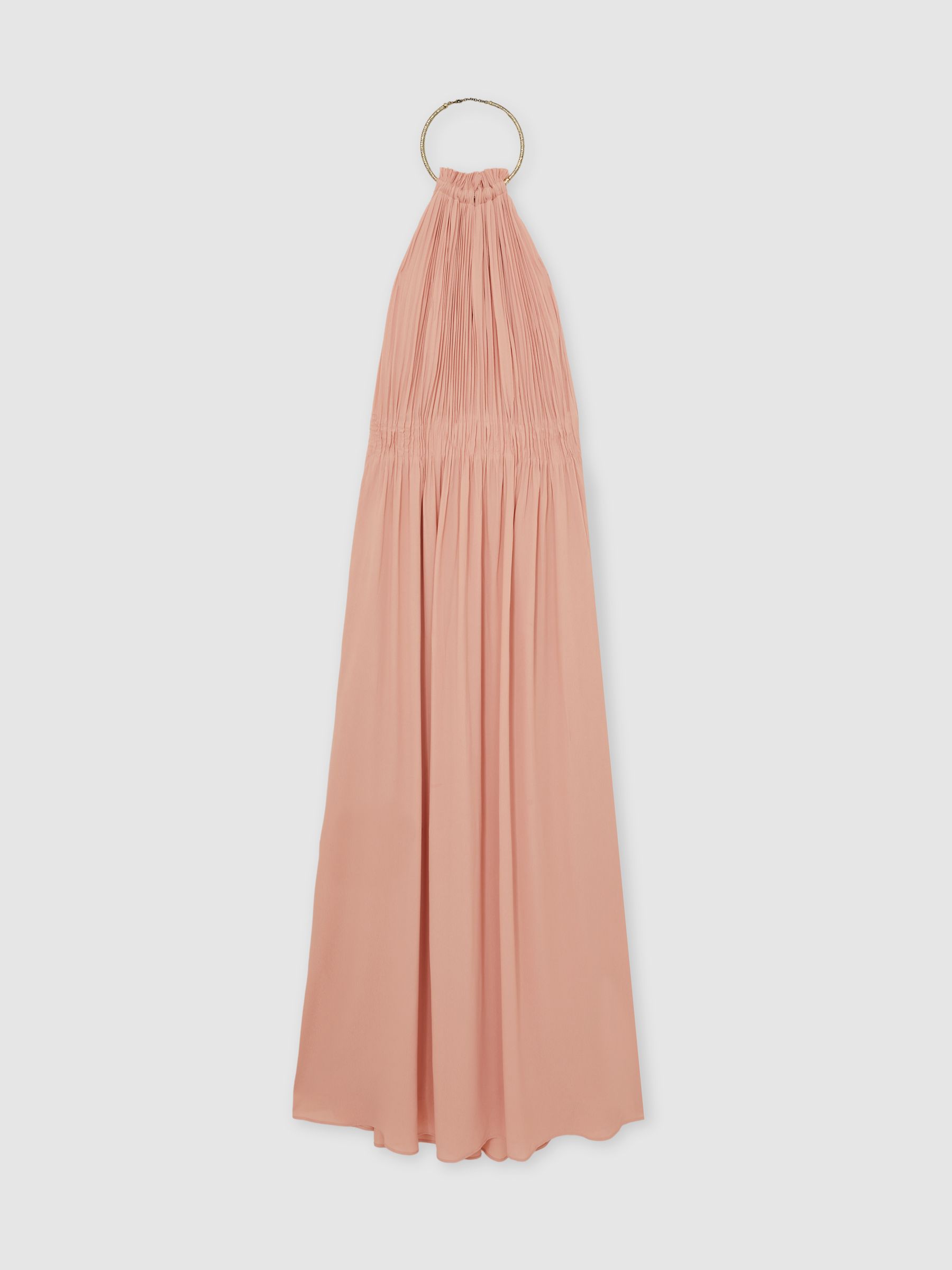 Ring-Detail Halterneck Maxi Dress in Pink - Image 2 of 6