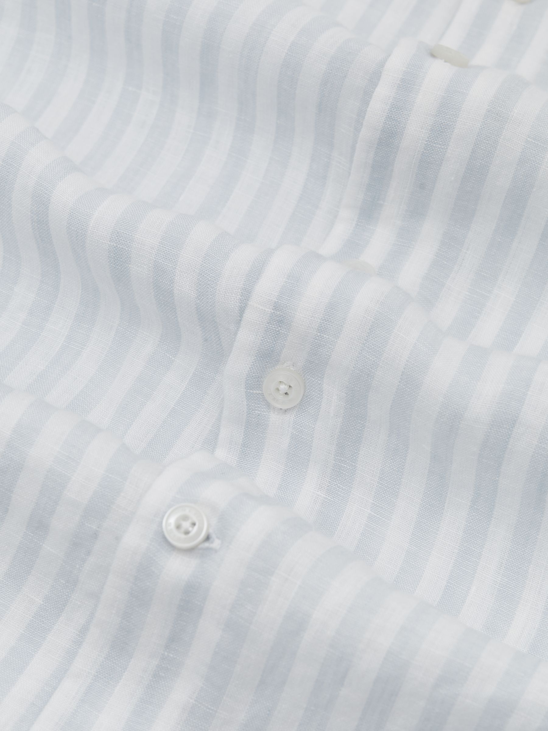 Linen Stripe Long-Sleeve Shirt in Pale Blue/White Stripe - image 3