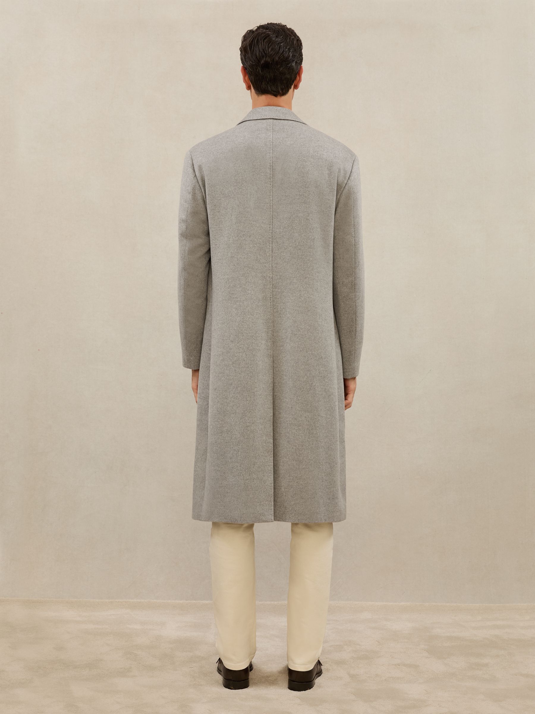 Atelier Cashmere Double-Breasted Overcoat in Soft Grey - Image 6 of 7